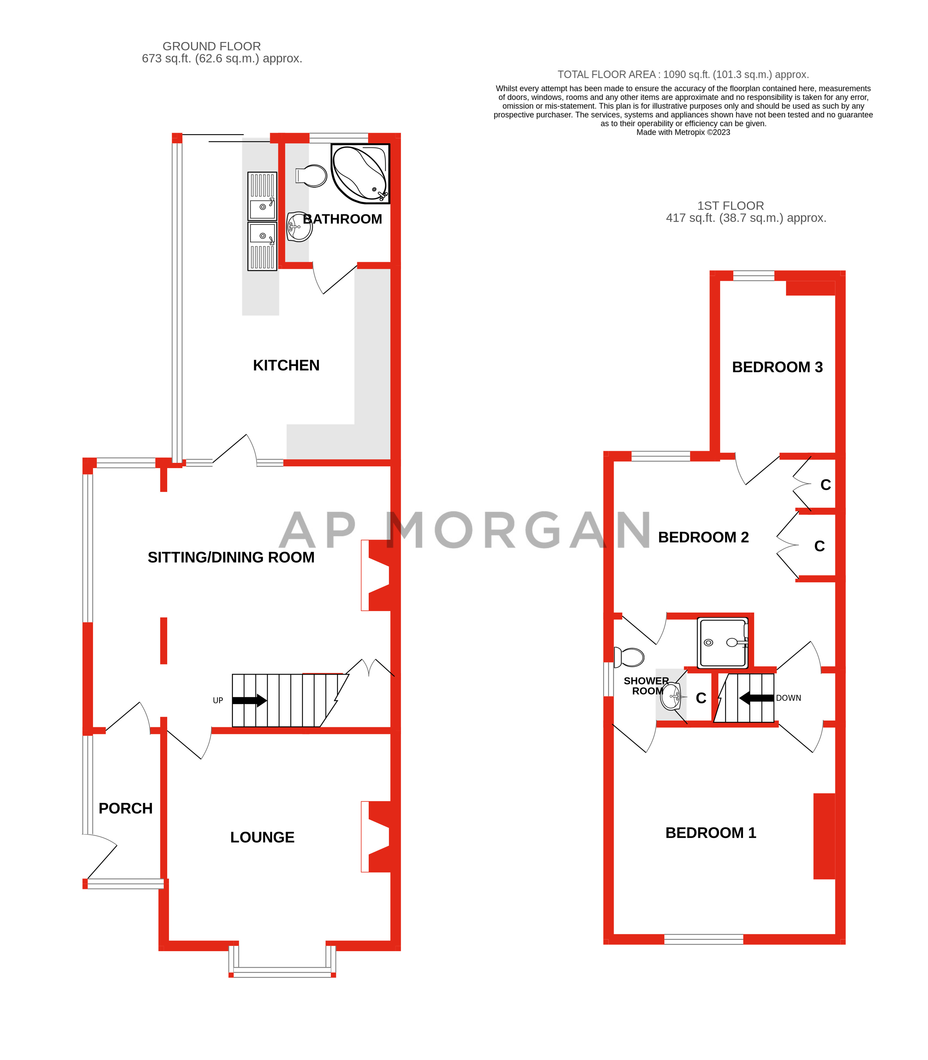 3 bed house for sale in Broad Street, Bromsgrove - Property floorplan