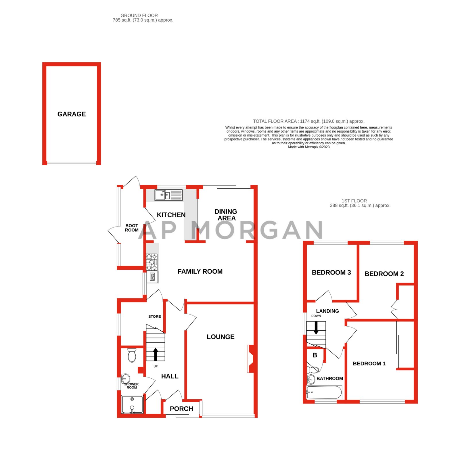 3 bed house for sale in Holly Grove, Bromsgrove - Property floorplan