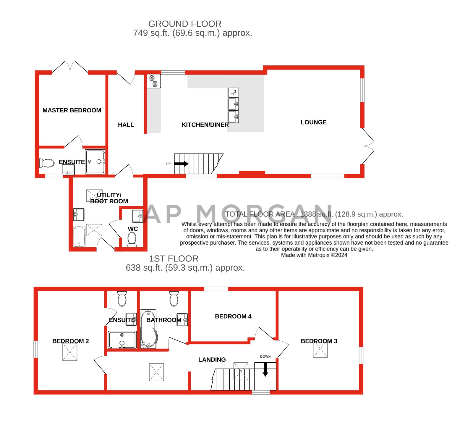 4 bed  for sale in Chadwich, Bromsgrove - Property floorplan
