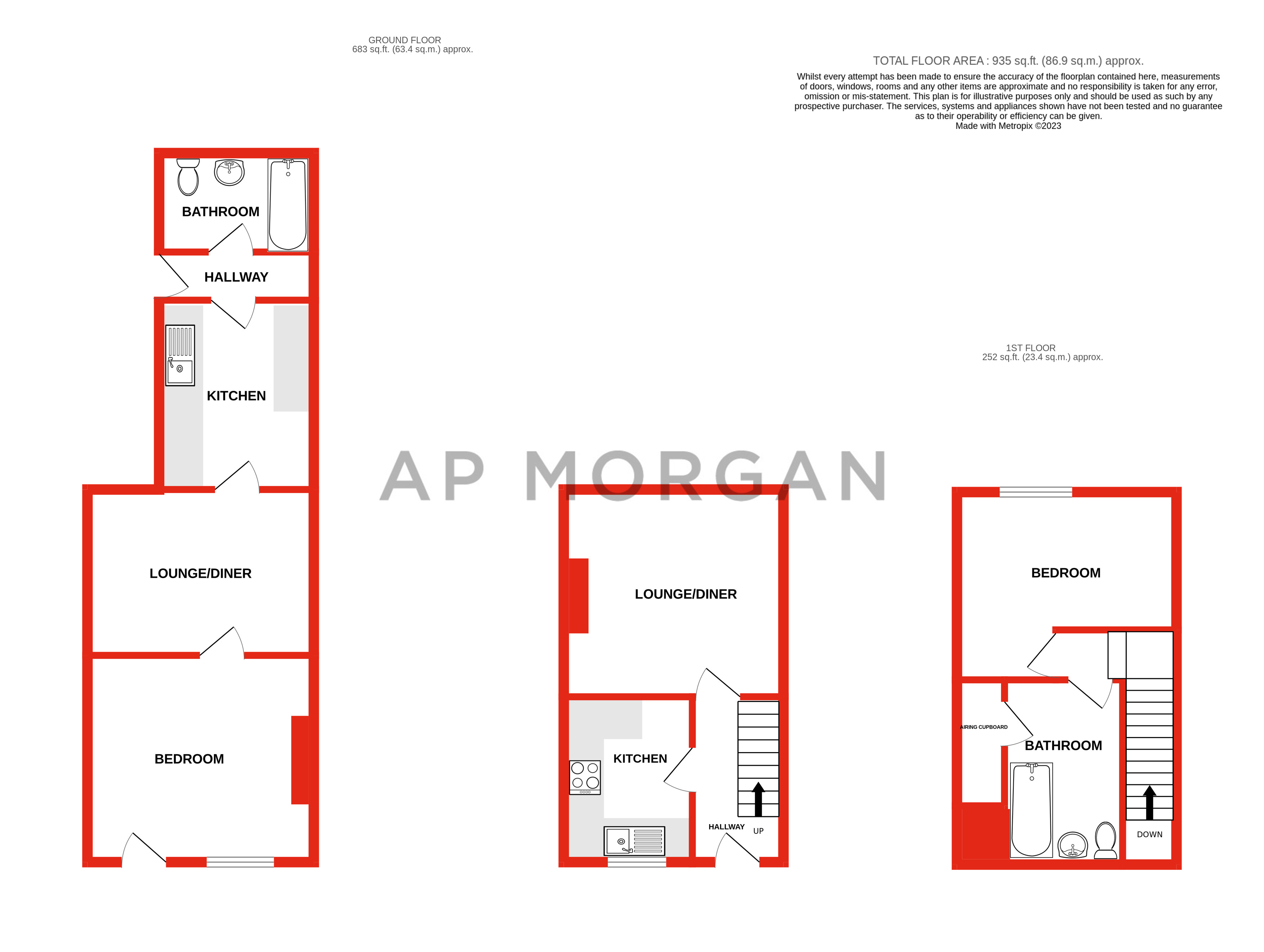 2 bed house for sale in Watt Close, Bromsgrove - Property floorplan