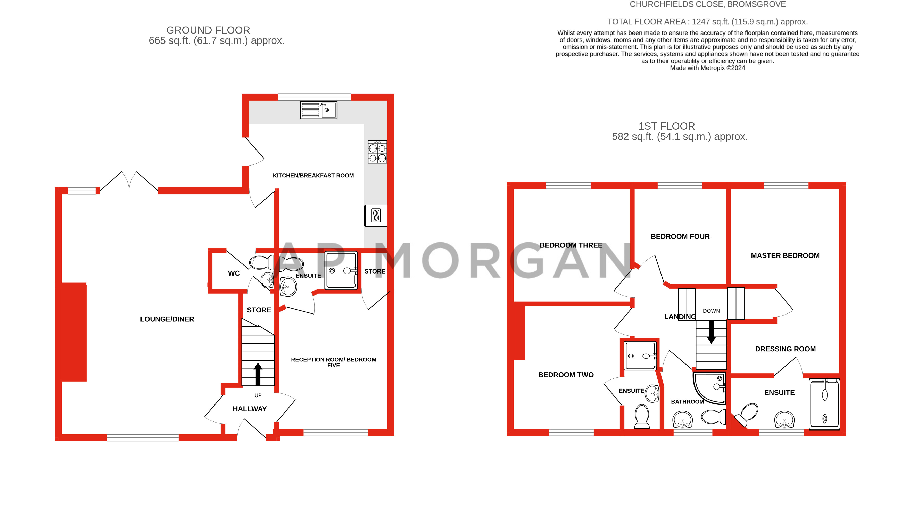 5 bed house for sale in Churchfields Close, Bromsgrove - Property floorplan