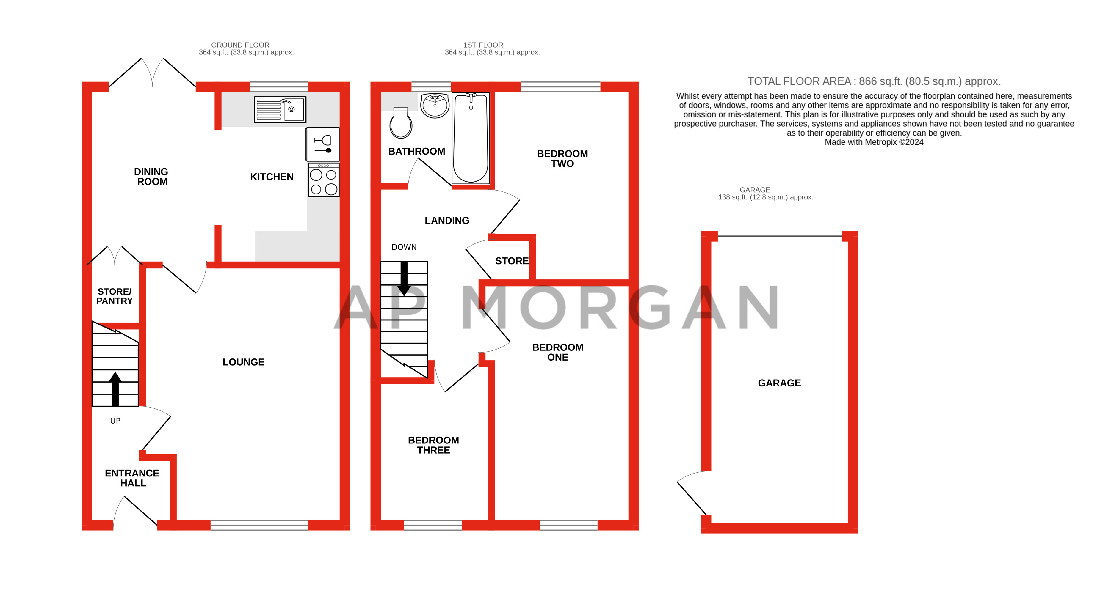 3 bed house for sale in Granary Road, Stoke Heath - Property floorplan