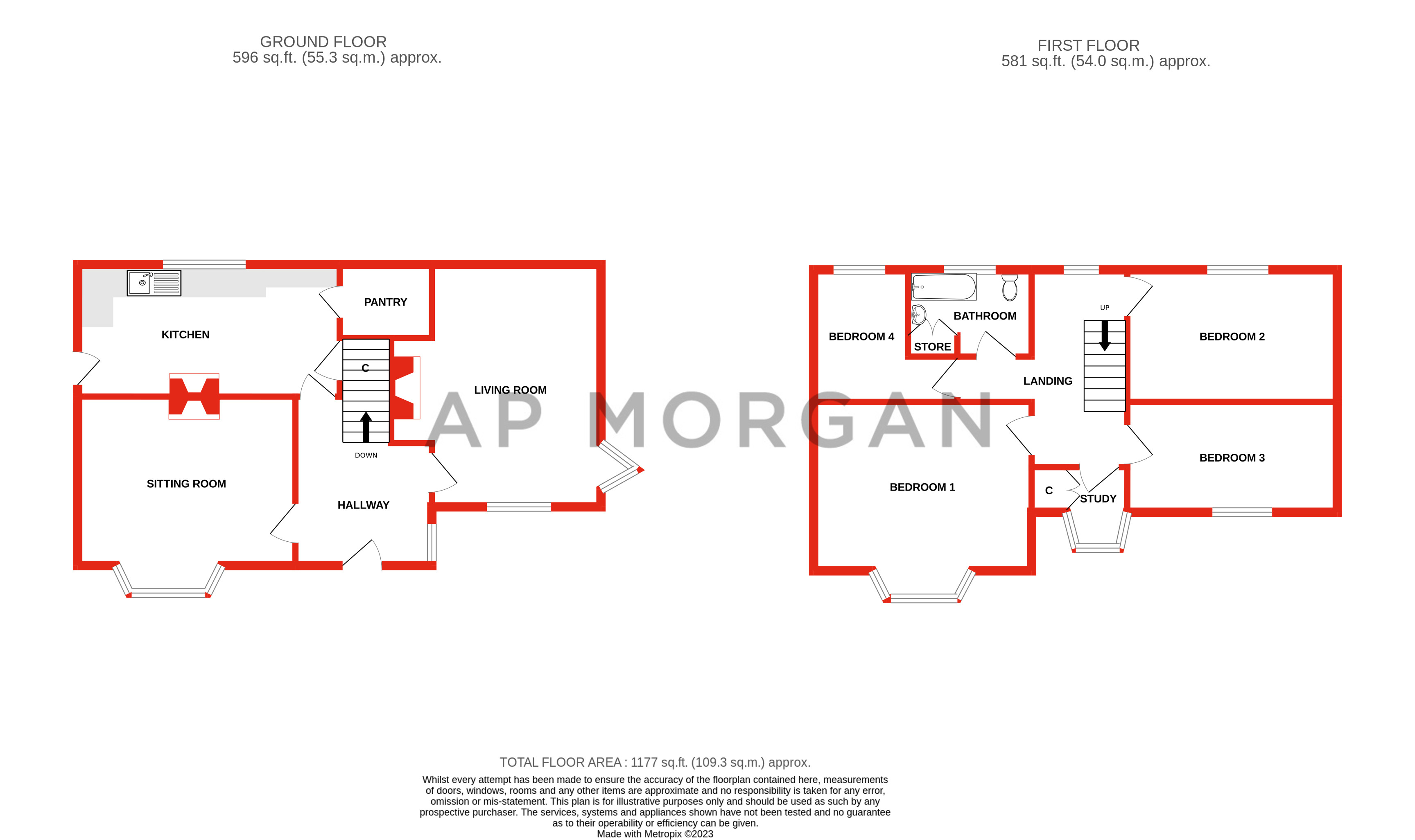 4 bed house for sale in New Road, Bromsgrove - Property floorplan