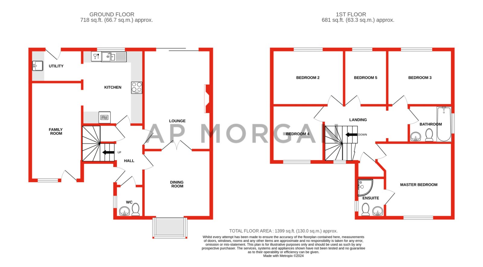 5 bed house for sale in Blossom Drive, Bromsgrove - Property floorplan