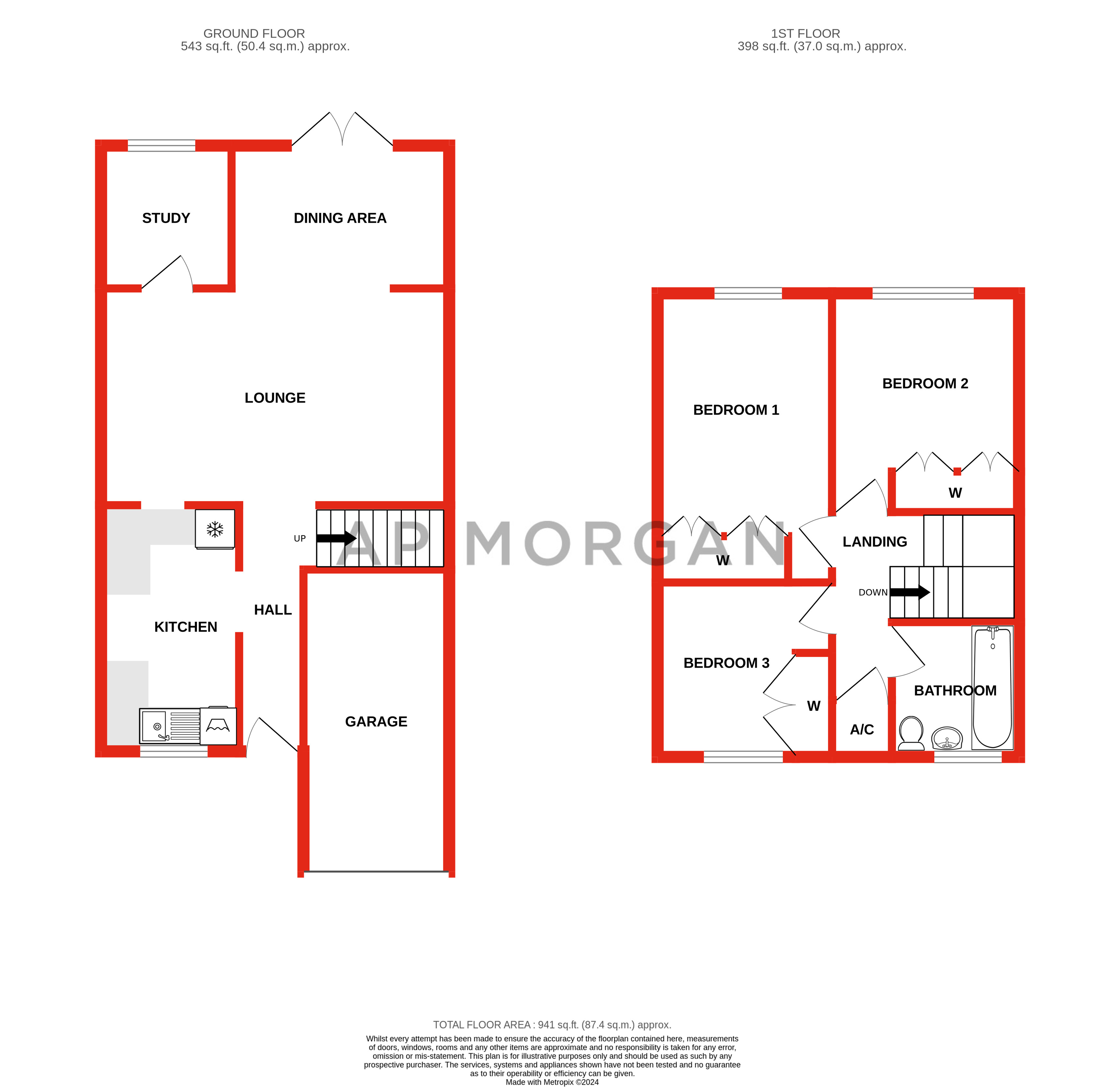 3 bed house for sale in Bowmore Road, Bromsgrove - Property floorplan
