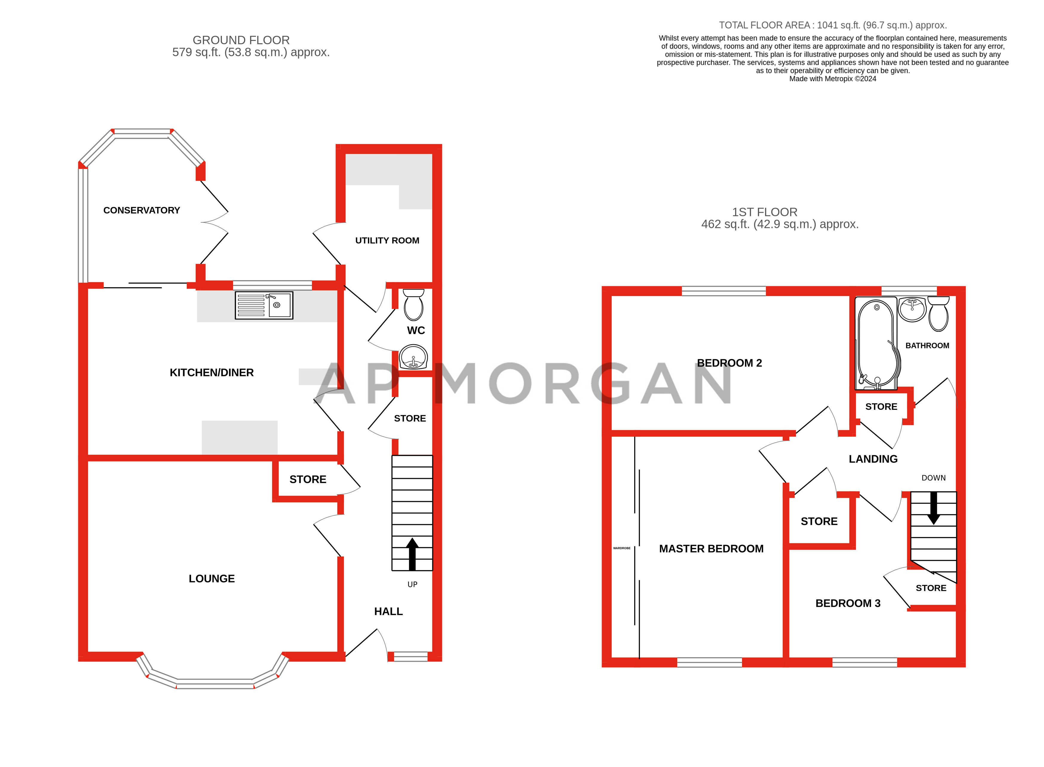 3 bed house for sale in Wesley Walk, Bromsgrove - Property floorplan