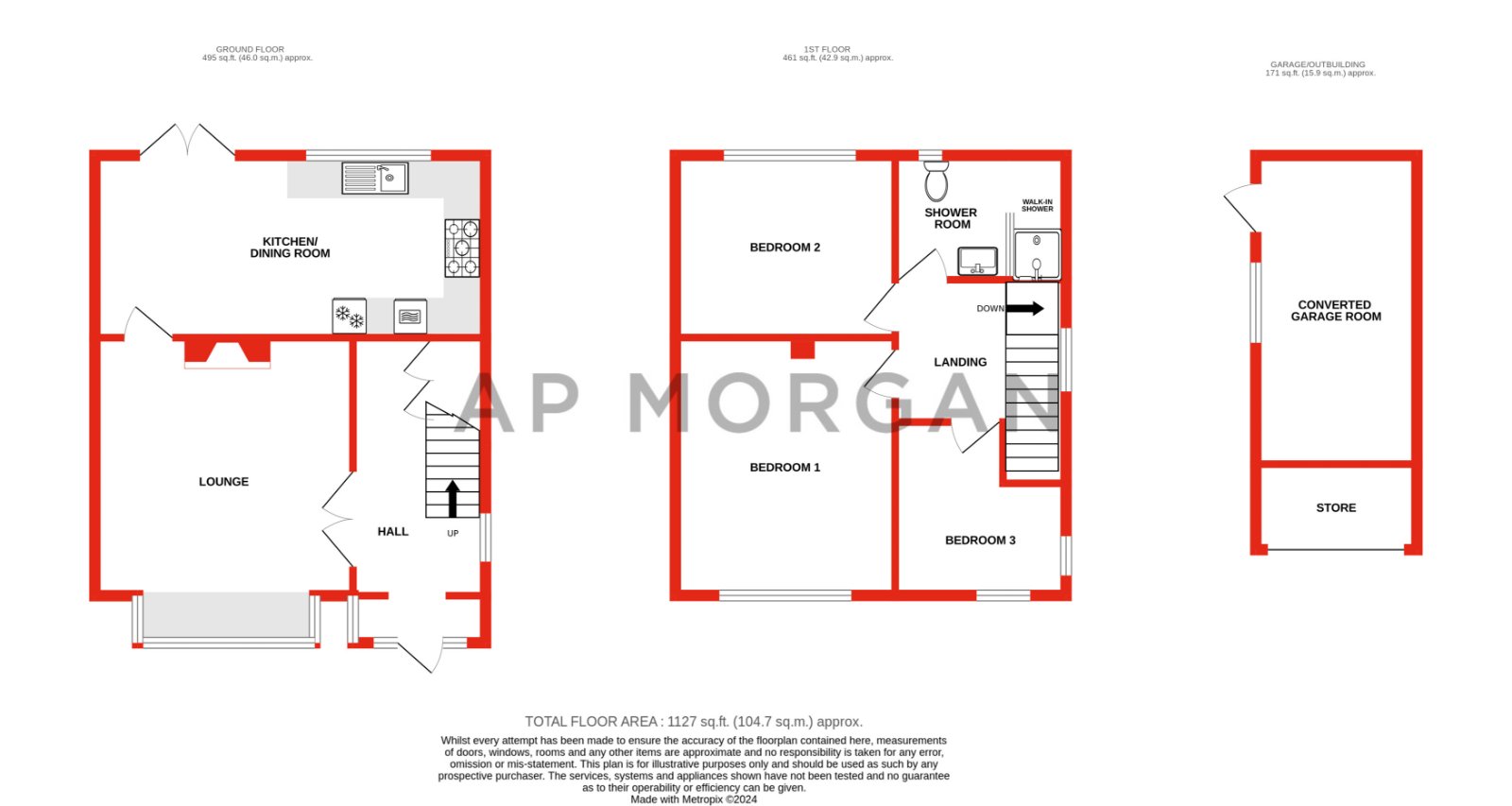 3 bed house for sale in Carol Avenue, Bromsgrove - Property floorplan