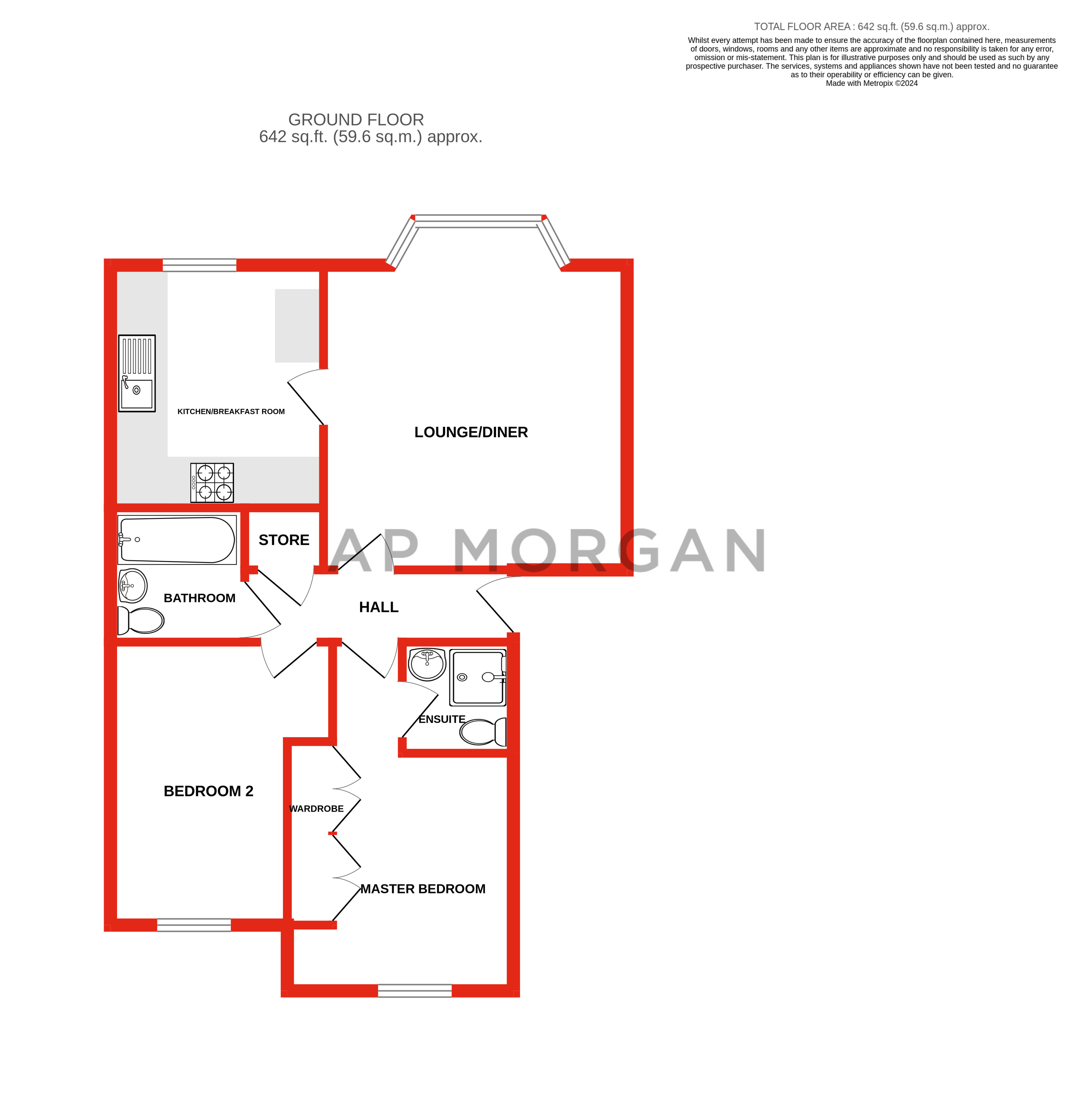 2 bed apartment for sale in Stratford Gardens, Bromsgrove - Property floorplan