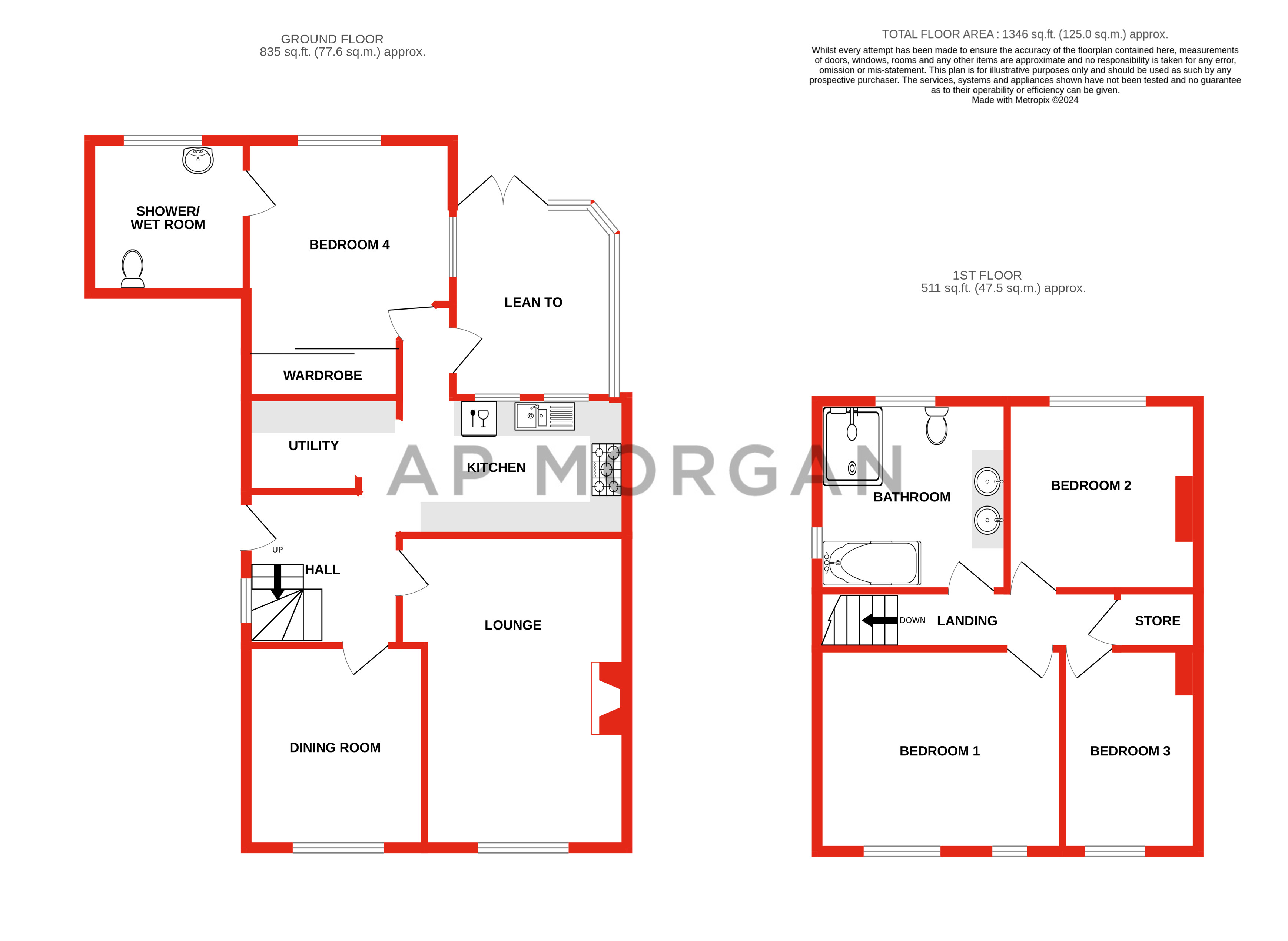 4 bed house for sale in King George Close, Bromsgrove - Property floorplan