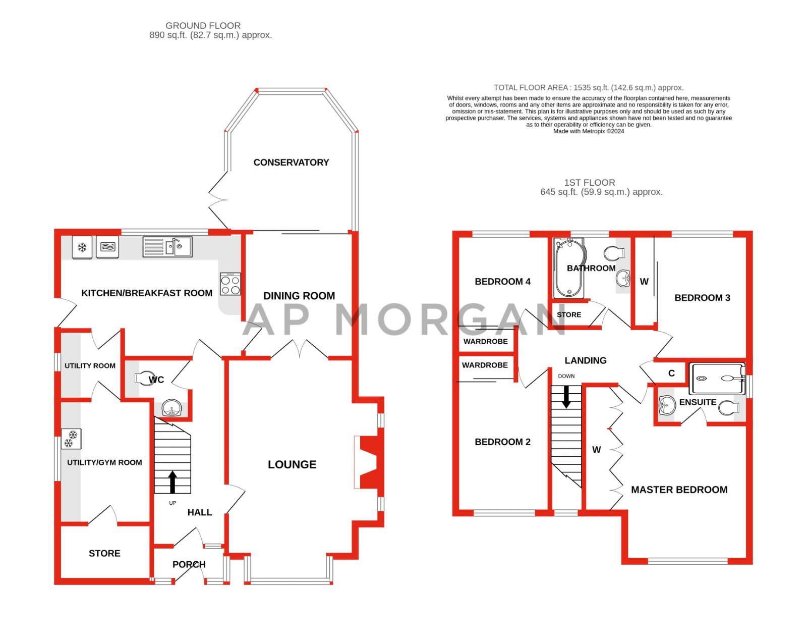 4 bed house for sale in Avoncroft Road, Stoke Heath - Property floorplan