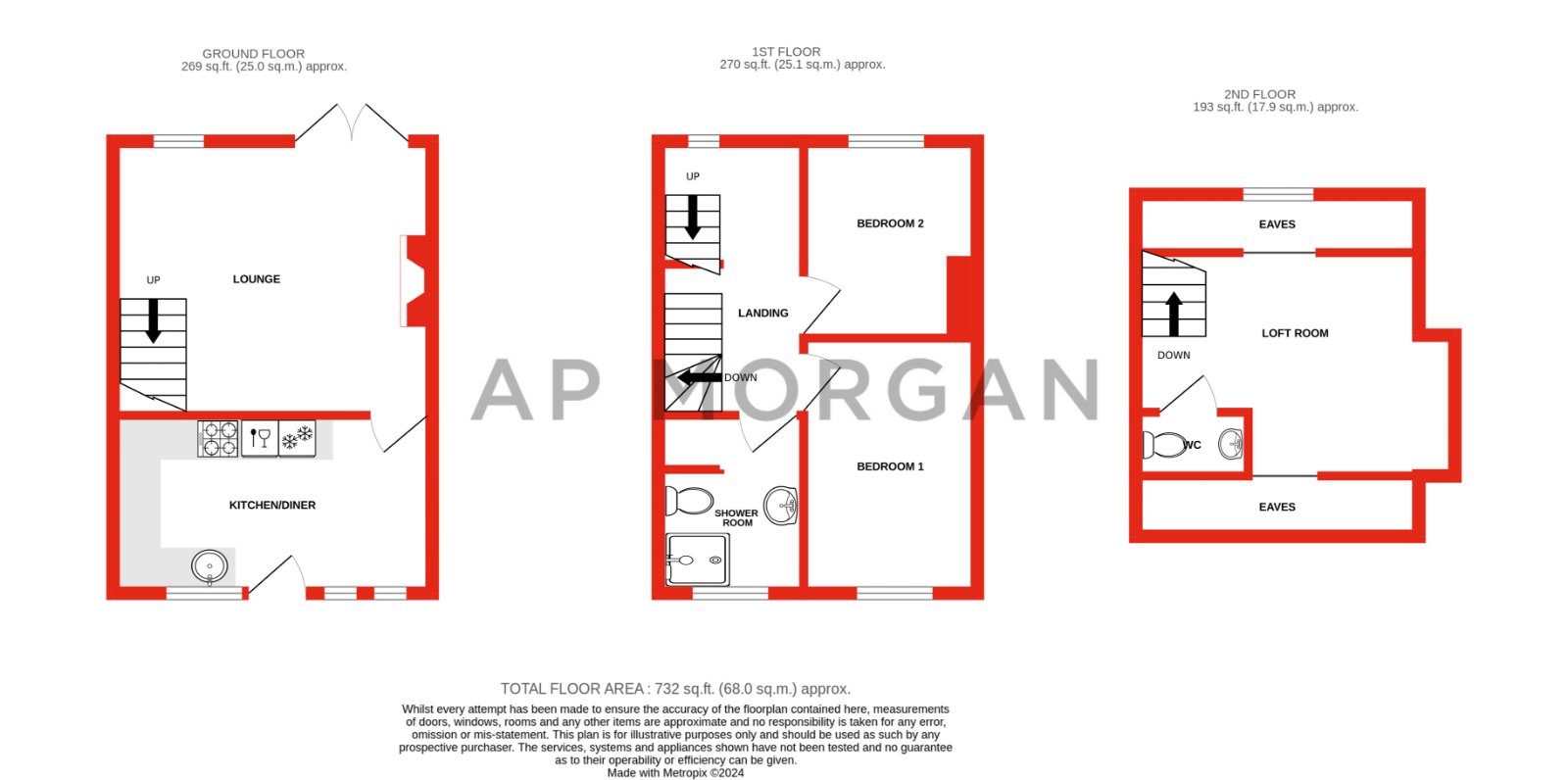 2 bed cottage for sale in Holly Road, Bromsgrove - Property floorplan