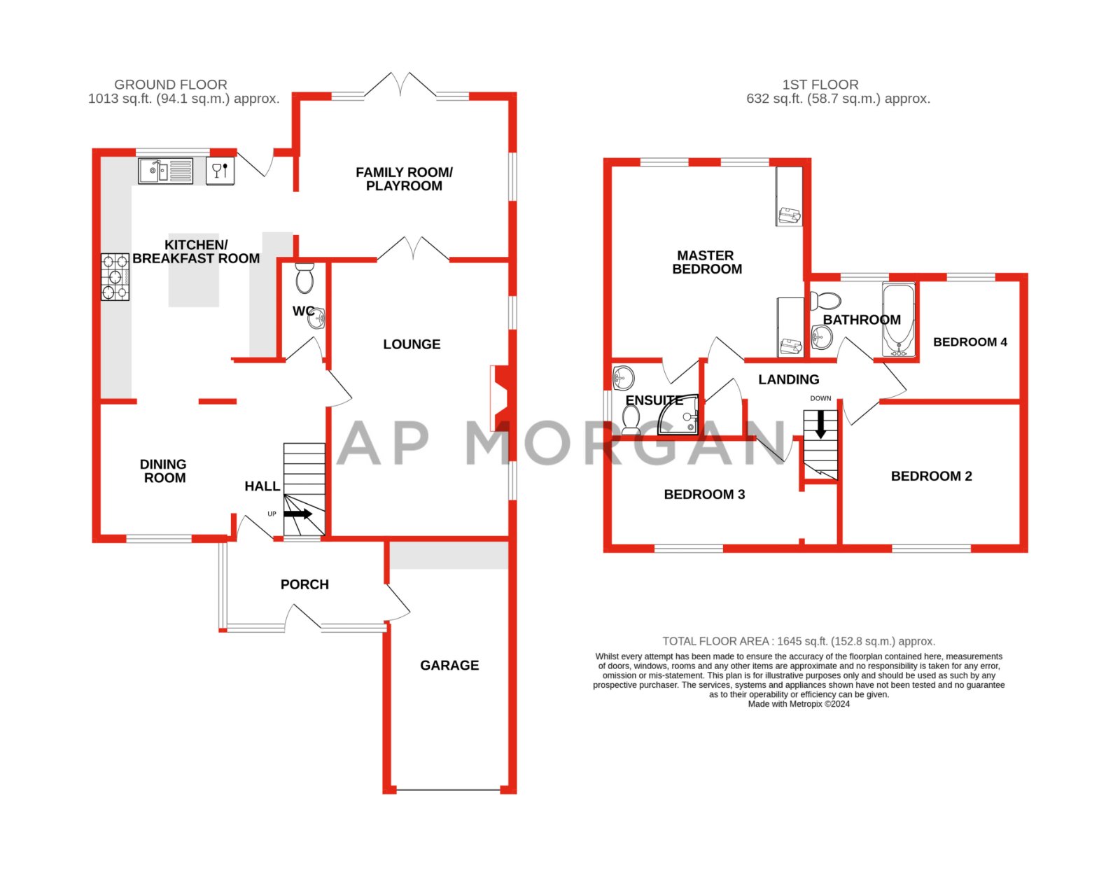 4 bed house for sale in Harvington Road, Bromsgrove - Property floorplan