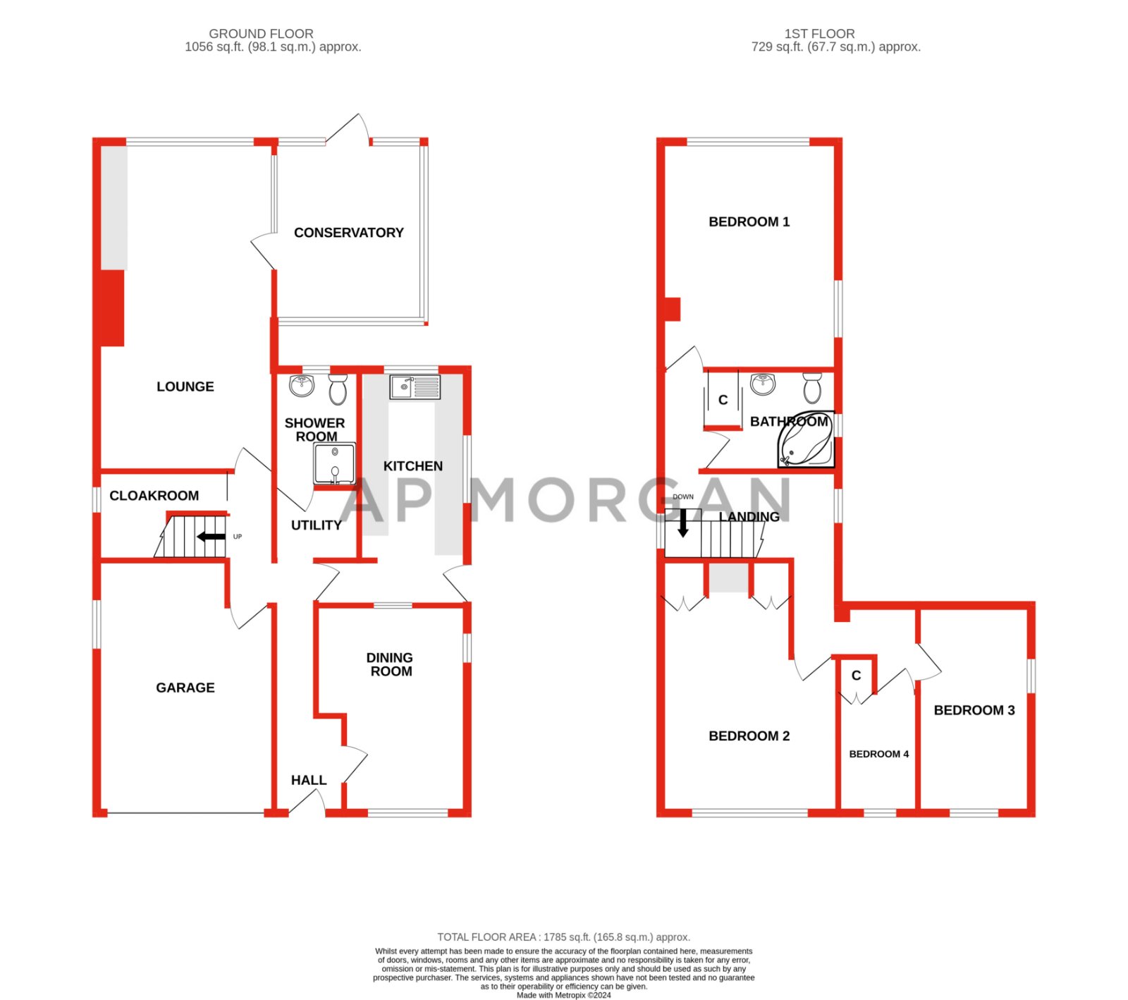 4 bed cottage for sale in Meadow Road, Catshill - Property floorplan