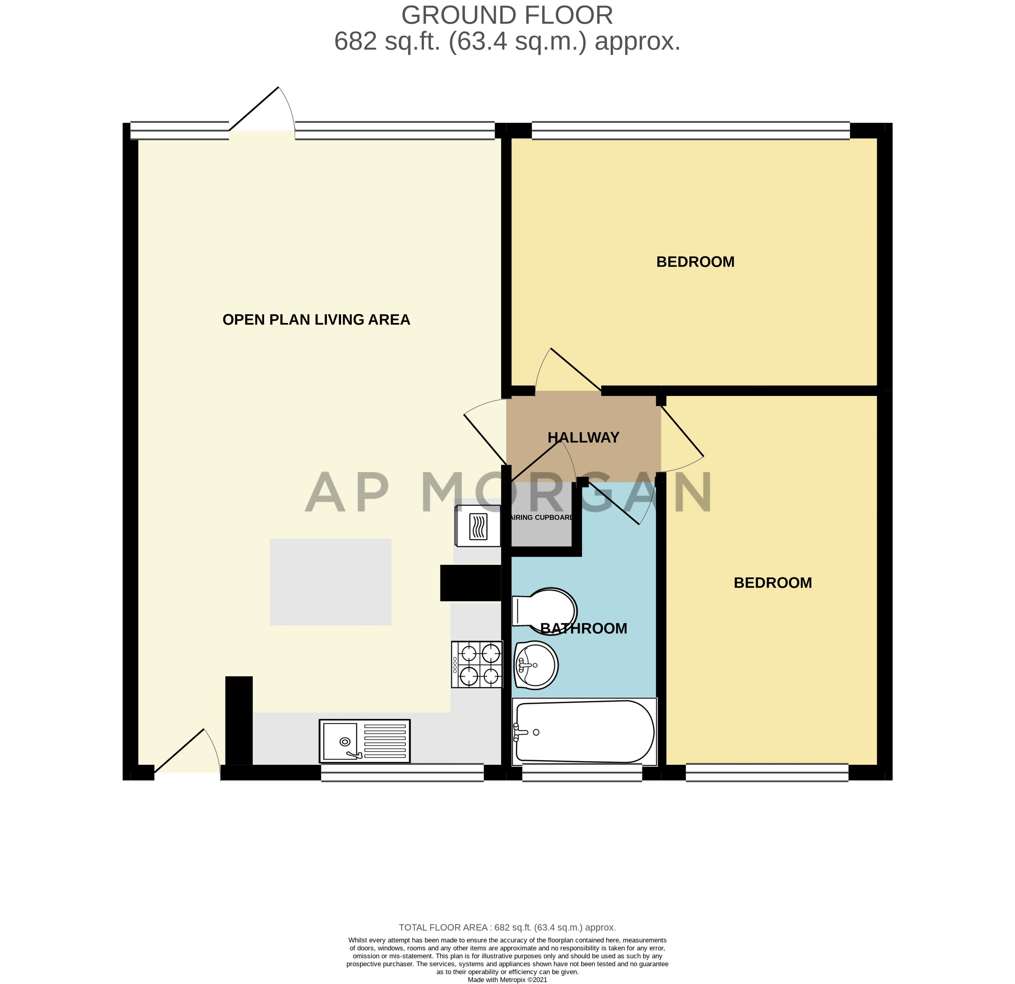 2 bed apartment to rent in Pershore Road, Birmingham - Property floorplan