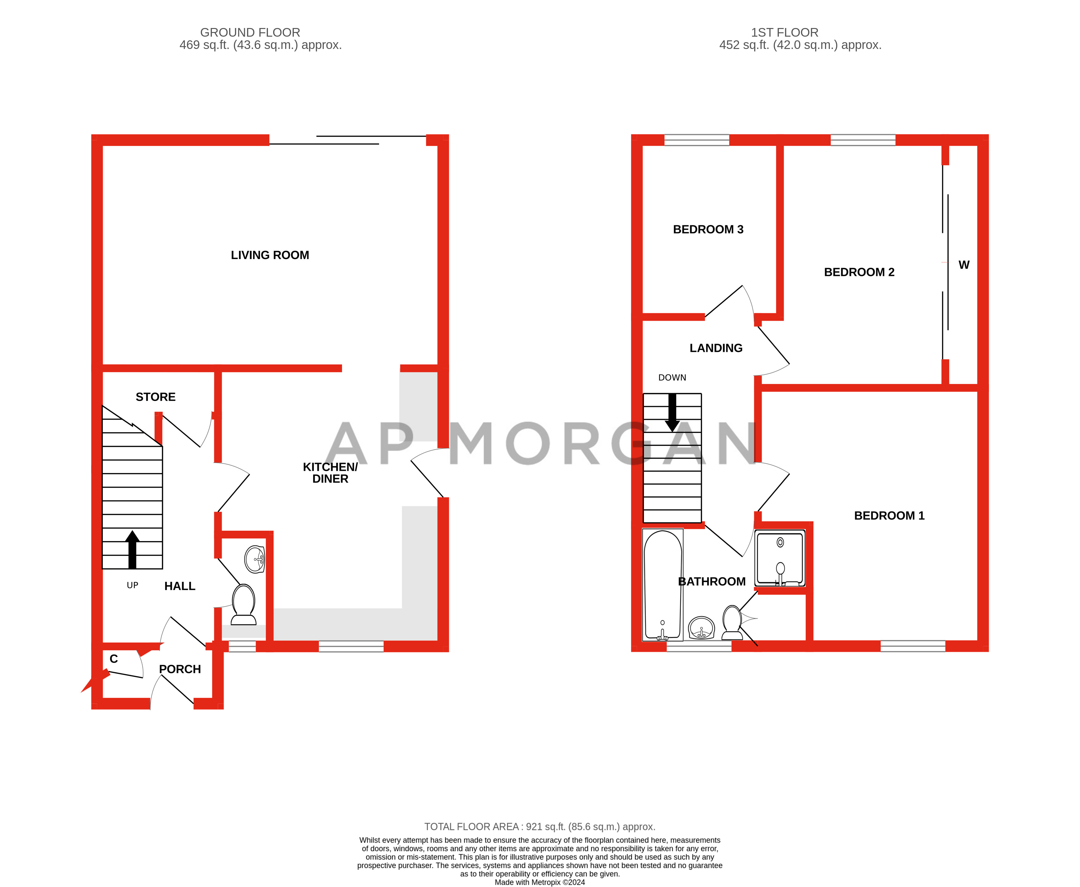 3 bed house for sale in Banners Lane, Crabbs Cross - Property floorplan