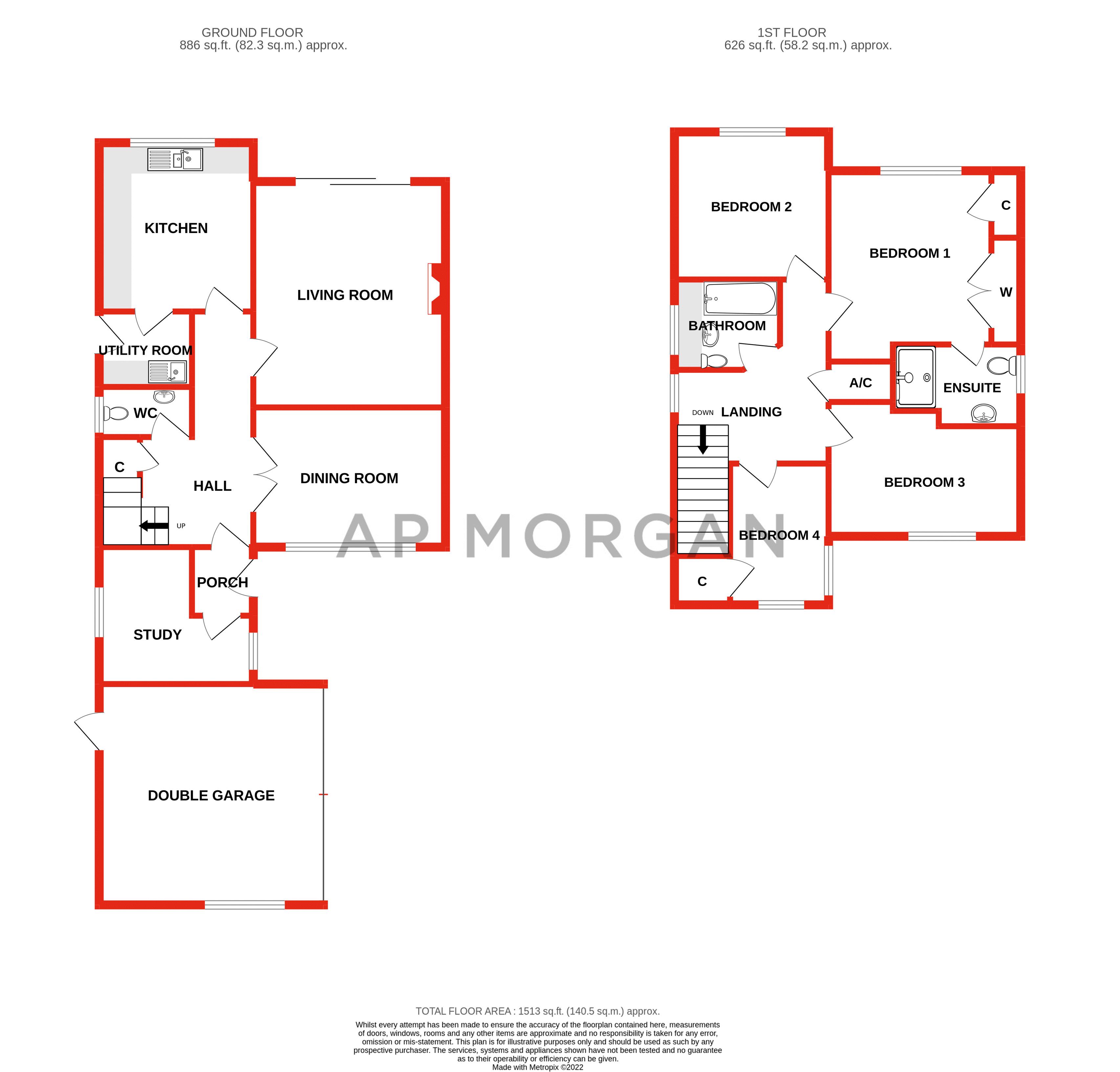 4 bed house for sale in Foxholes Lane, Callow Hill - Property floorplan