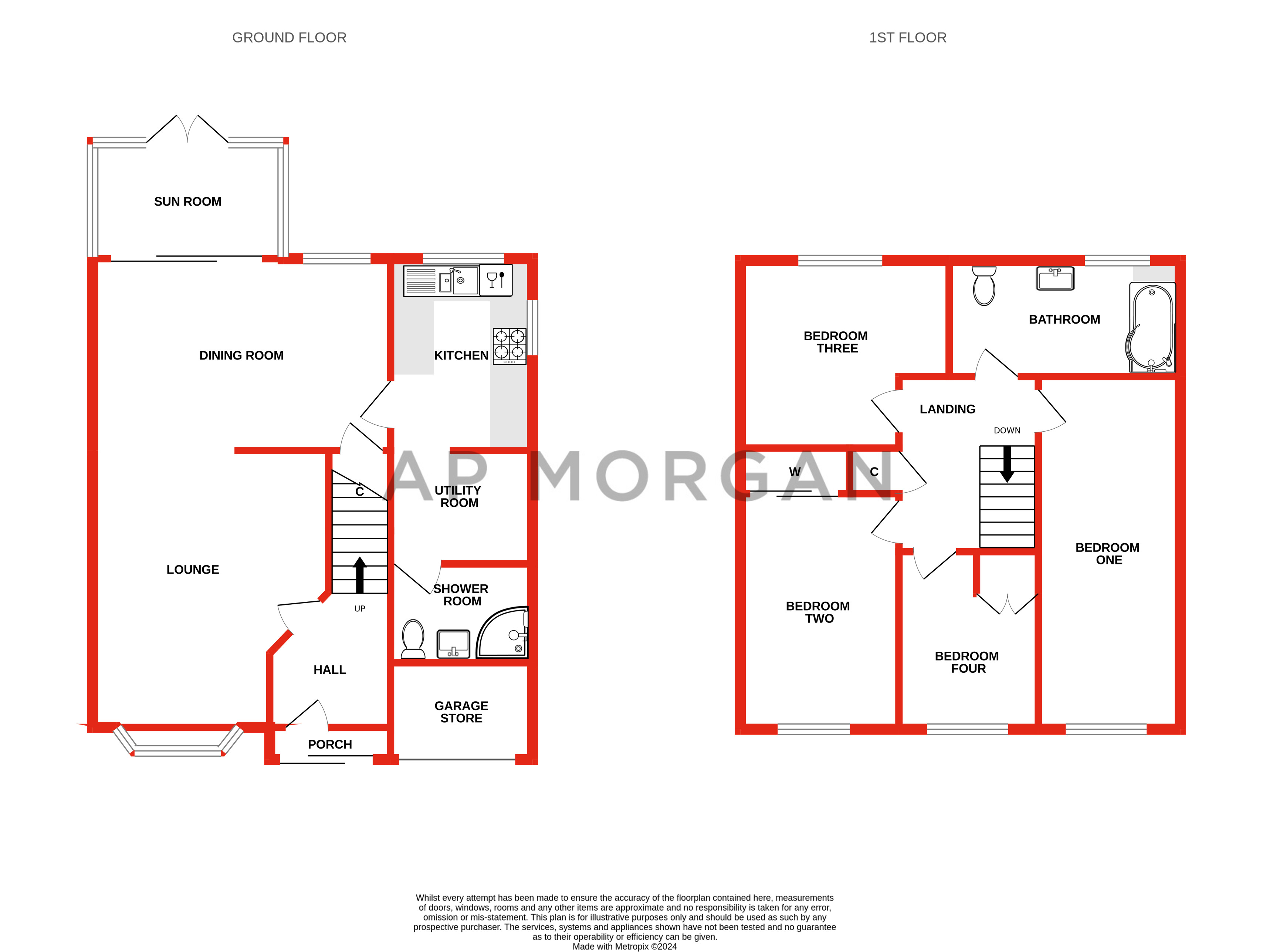 4 bed house for sale in Mercot Close, Redditch - Property floorplan