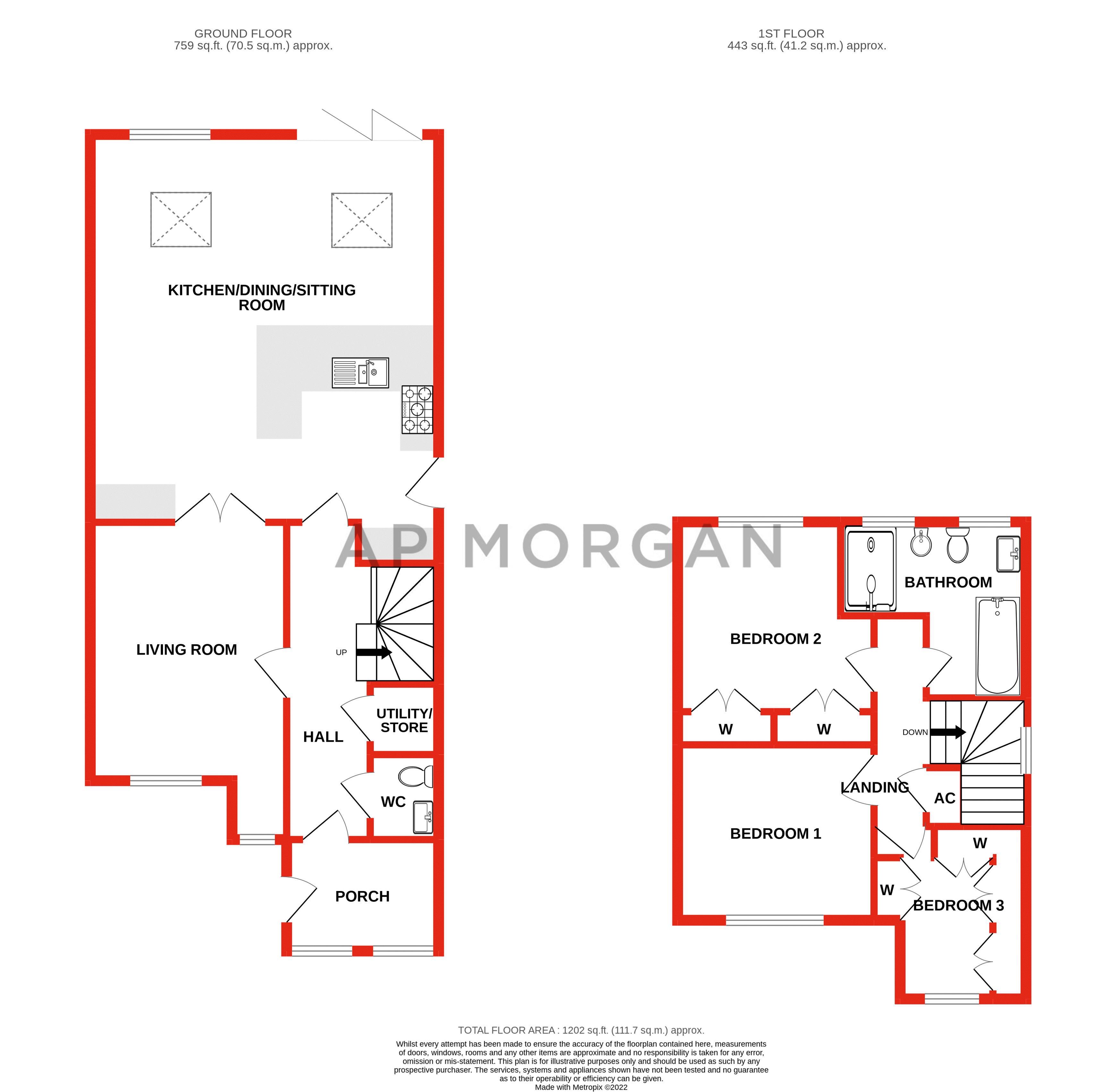 3 bed house for sale in Appletree Lane, Brockhill - Property floorplan