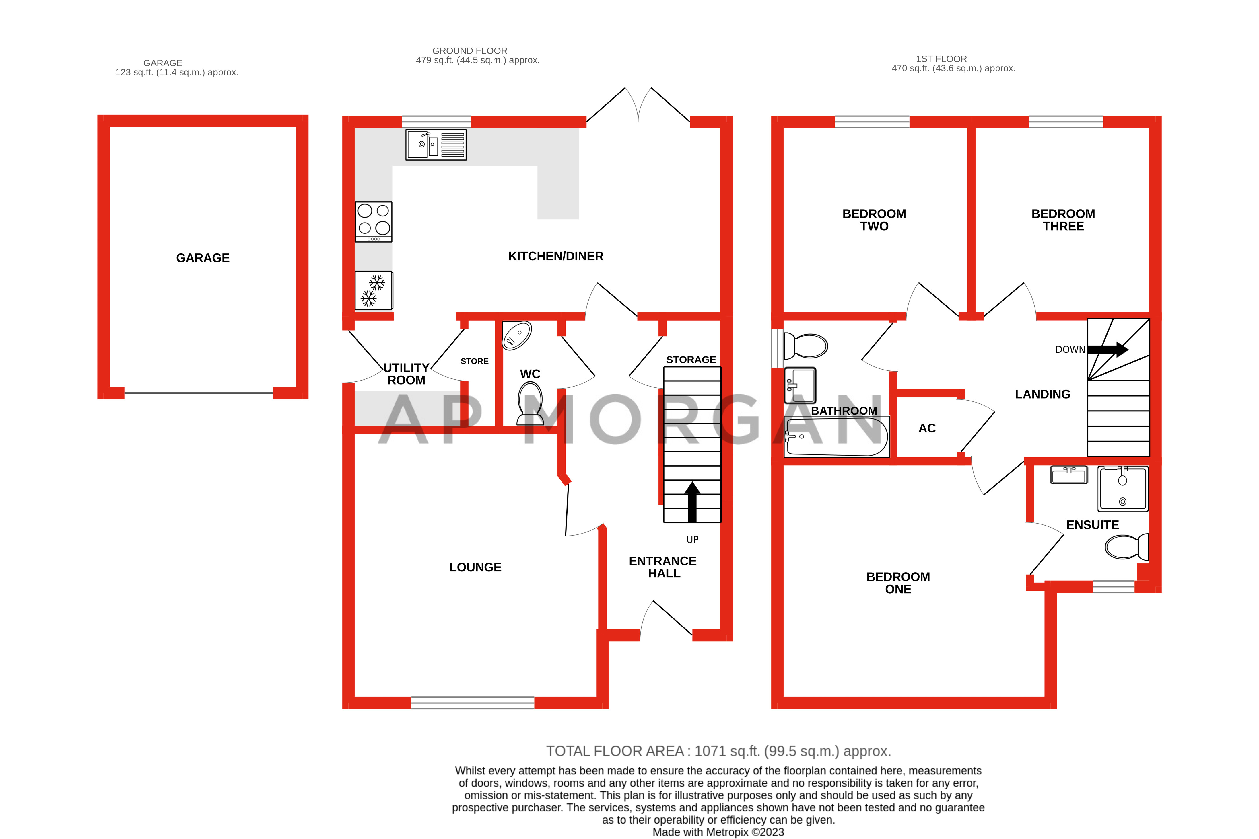 3 bed house for sale in Kimcote Street, Brockhill - Property floorplan