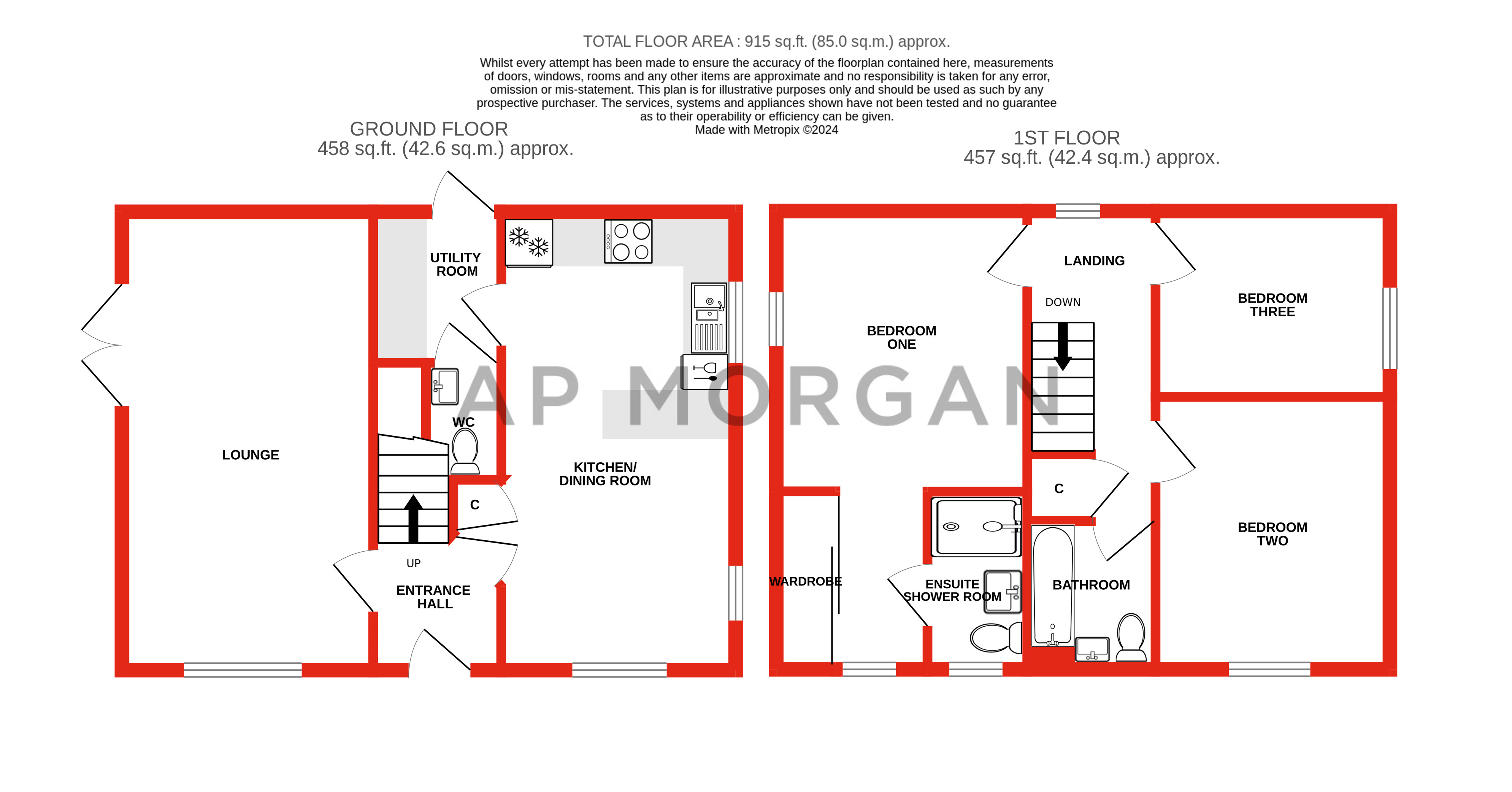 3 bed house for sale in Laceby Close, Brockhill - Property floorplan