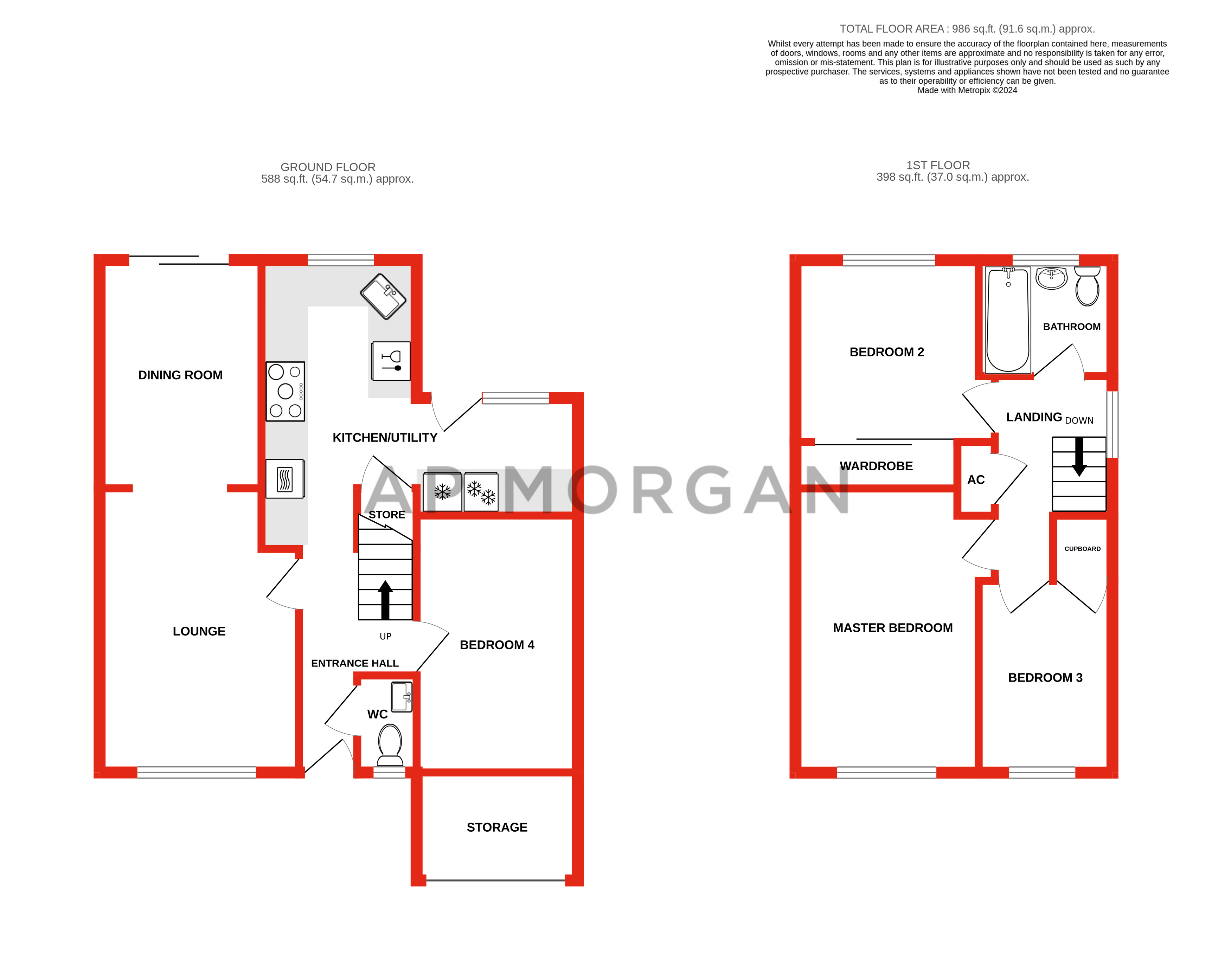 4 bed house for sale in Foxcote Close, Redditch - Property floorplan