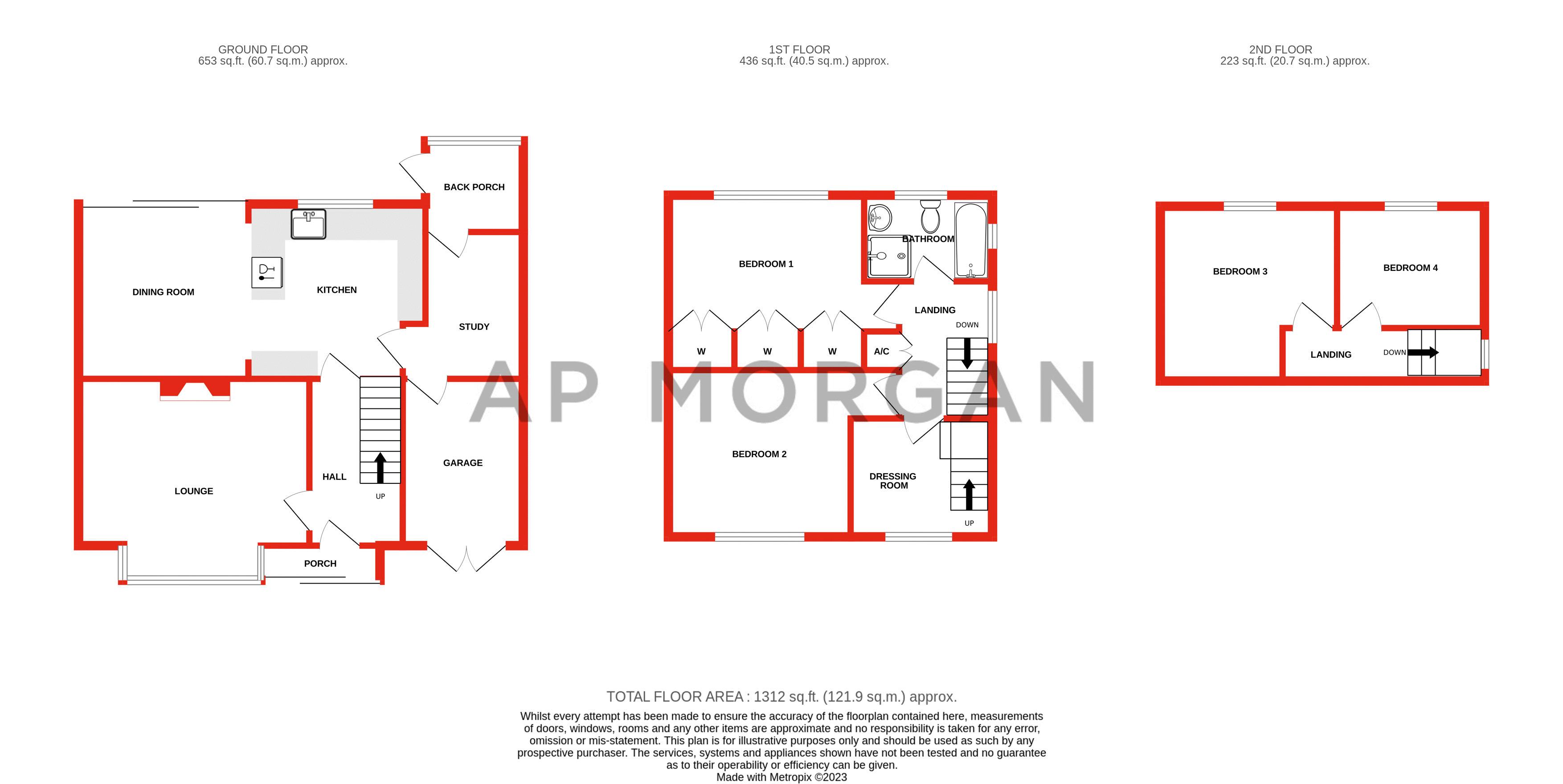 4 bed house for sale in Wordsworth Avenue, Headless Cross - Property floorplan