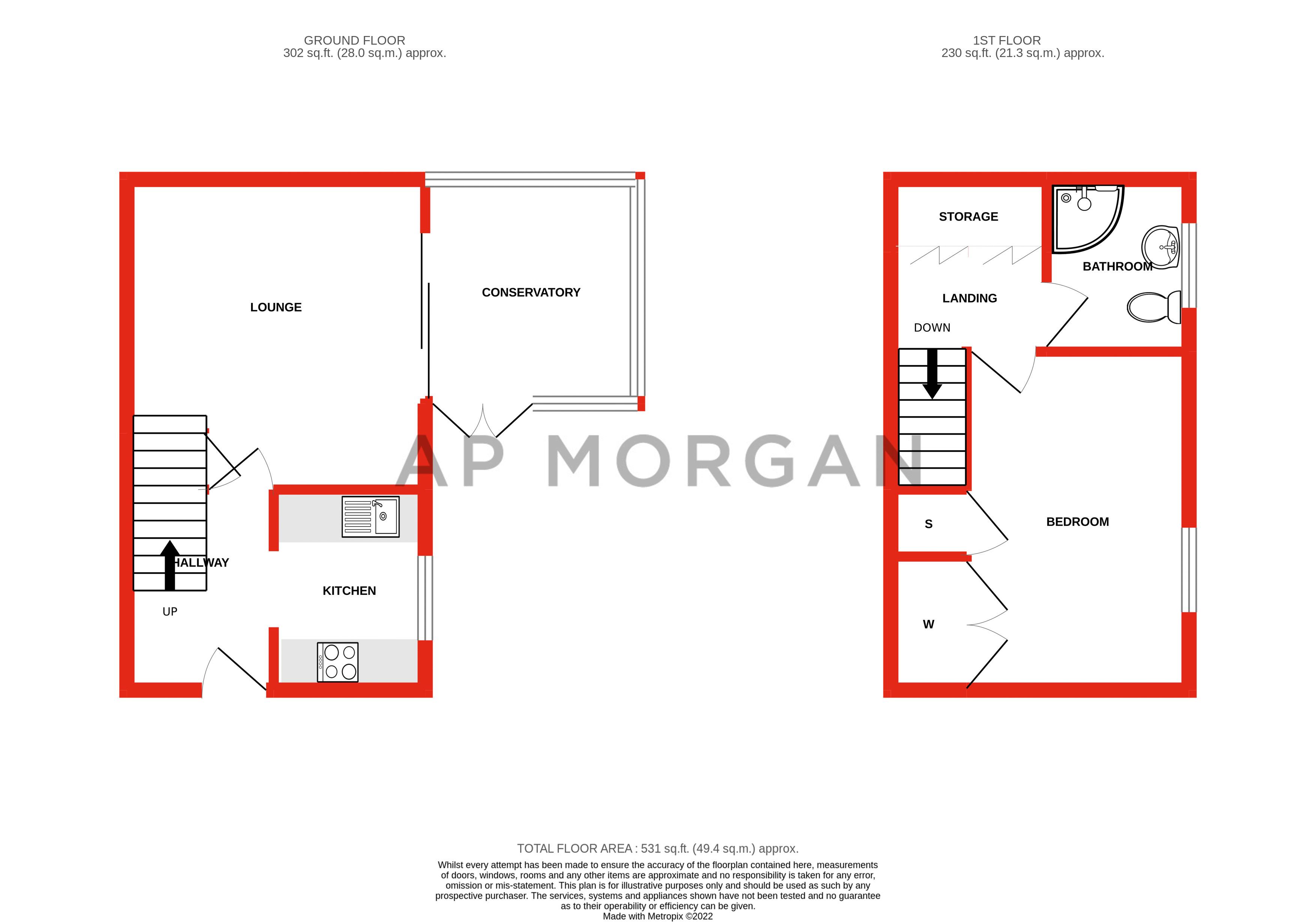 1 bed house for sale in Tidbury Close, Redditch - Property floorplan