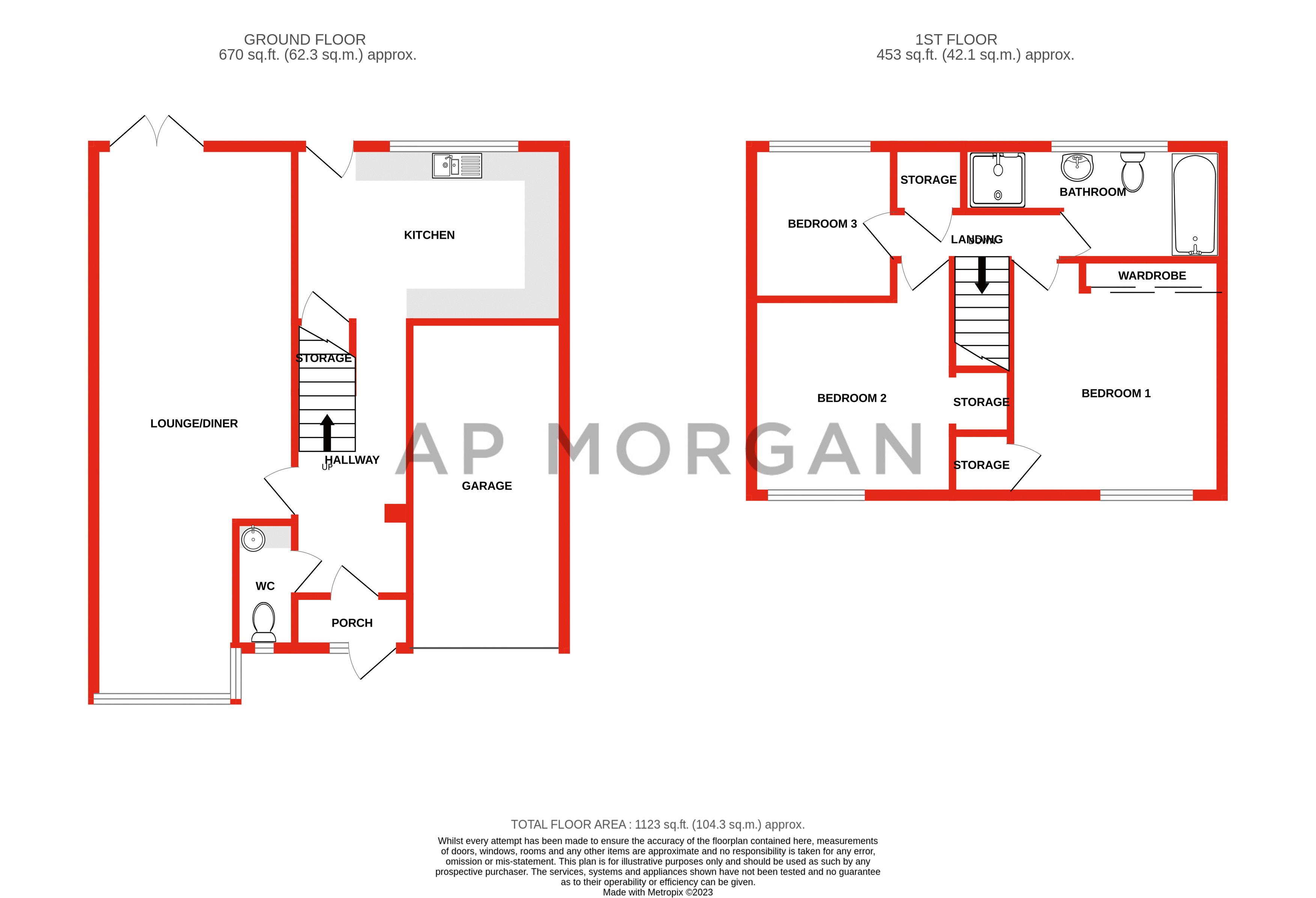 3 bed house for sale in Cleeve Close, Church Hill South - Property floorplan