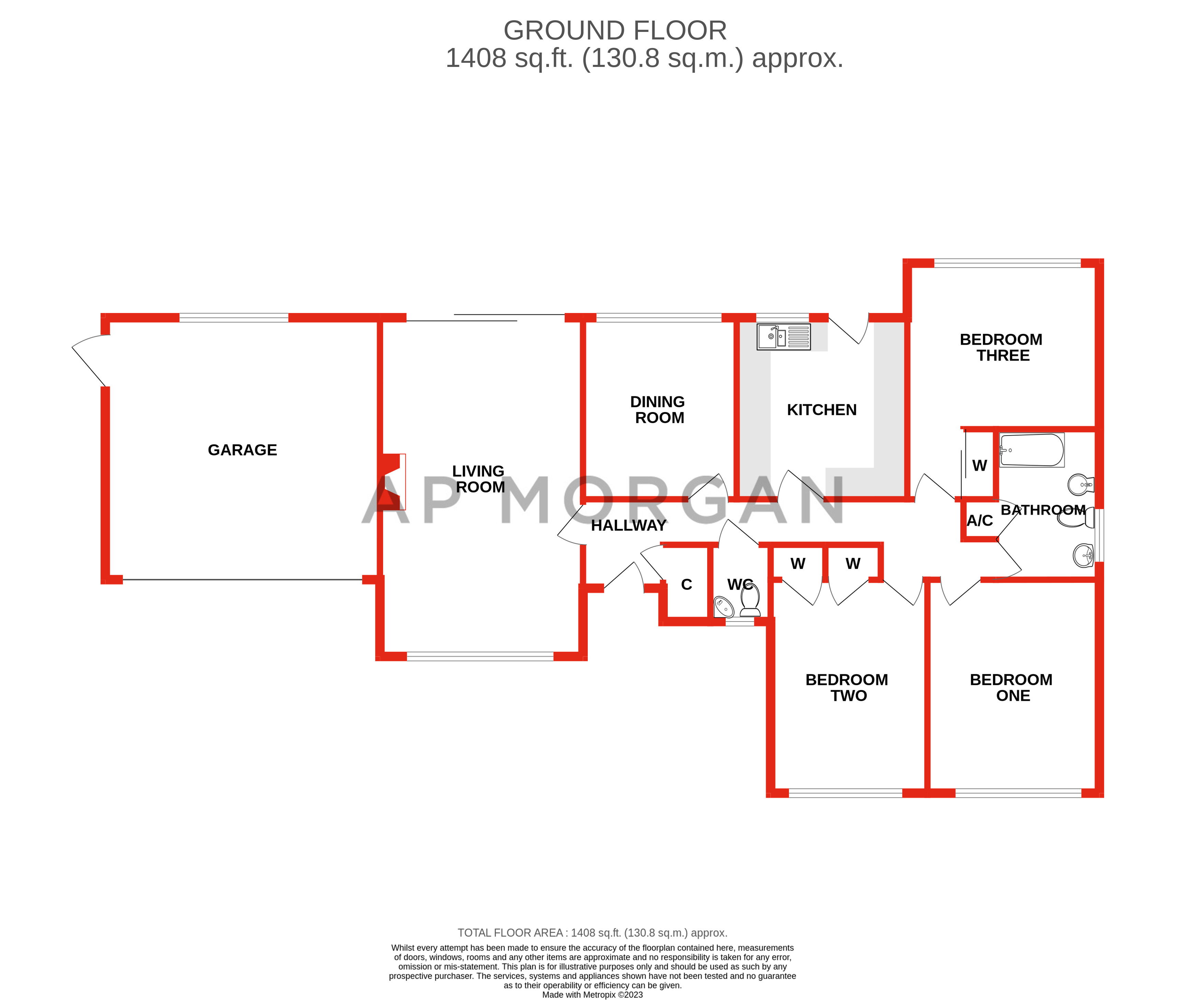 3 bed bungalow for sale in Oak Tree Lane, Sambourne - Property floorplan
