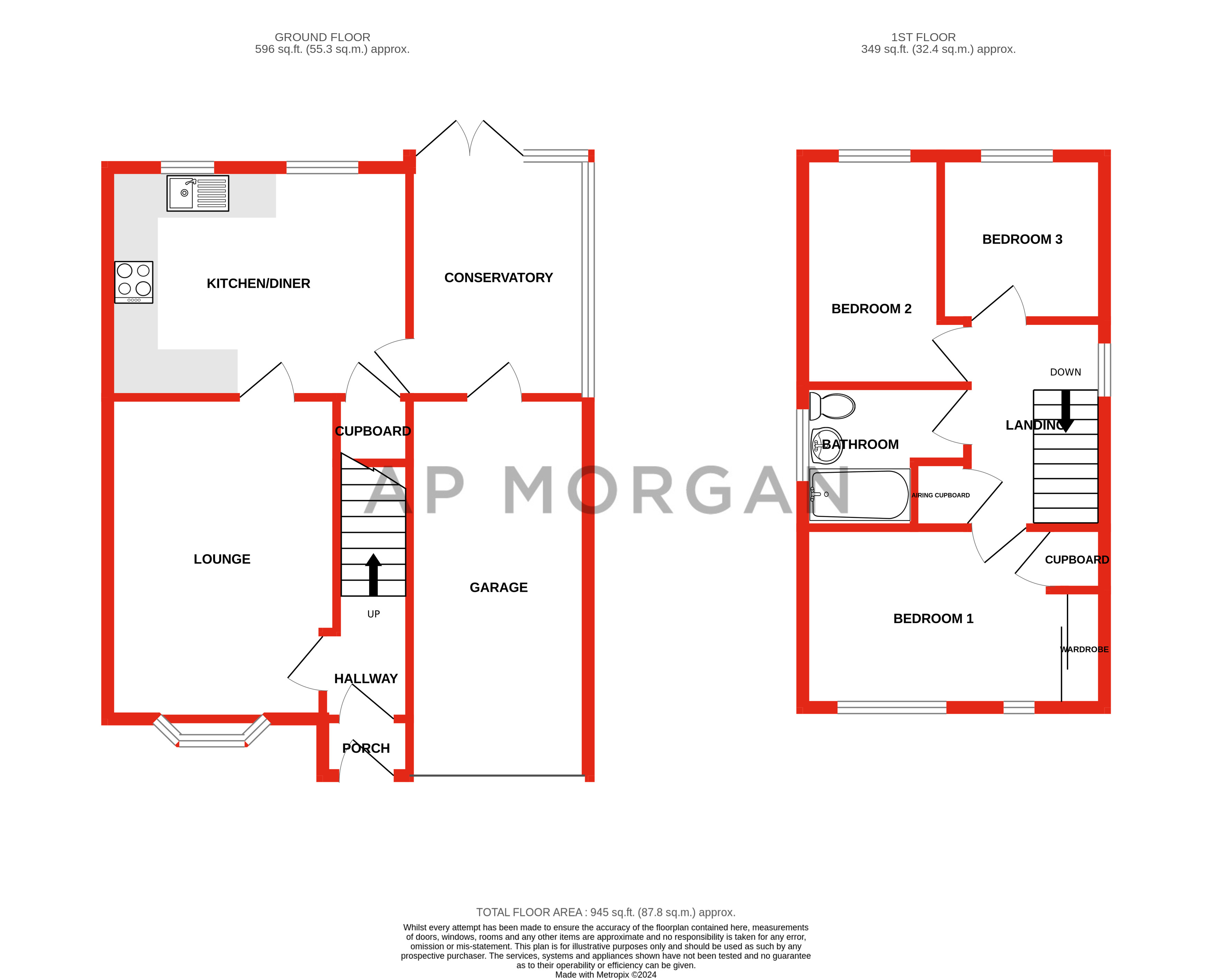 3 bed house for sale in Goosehill Close, Matchborough East - Property floorplan