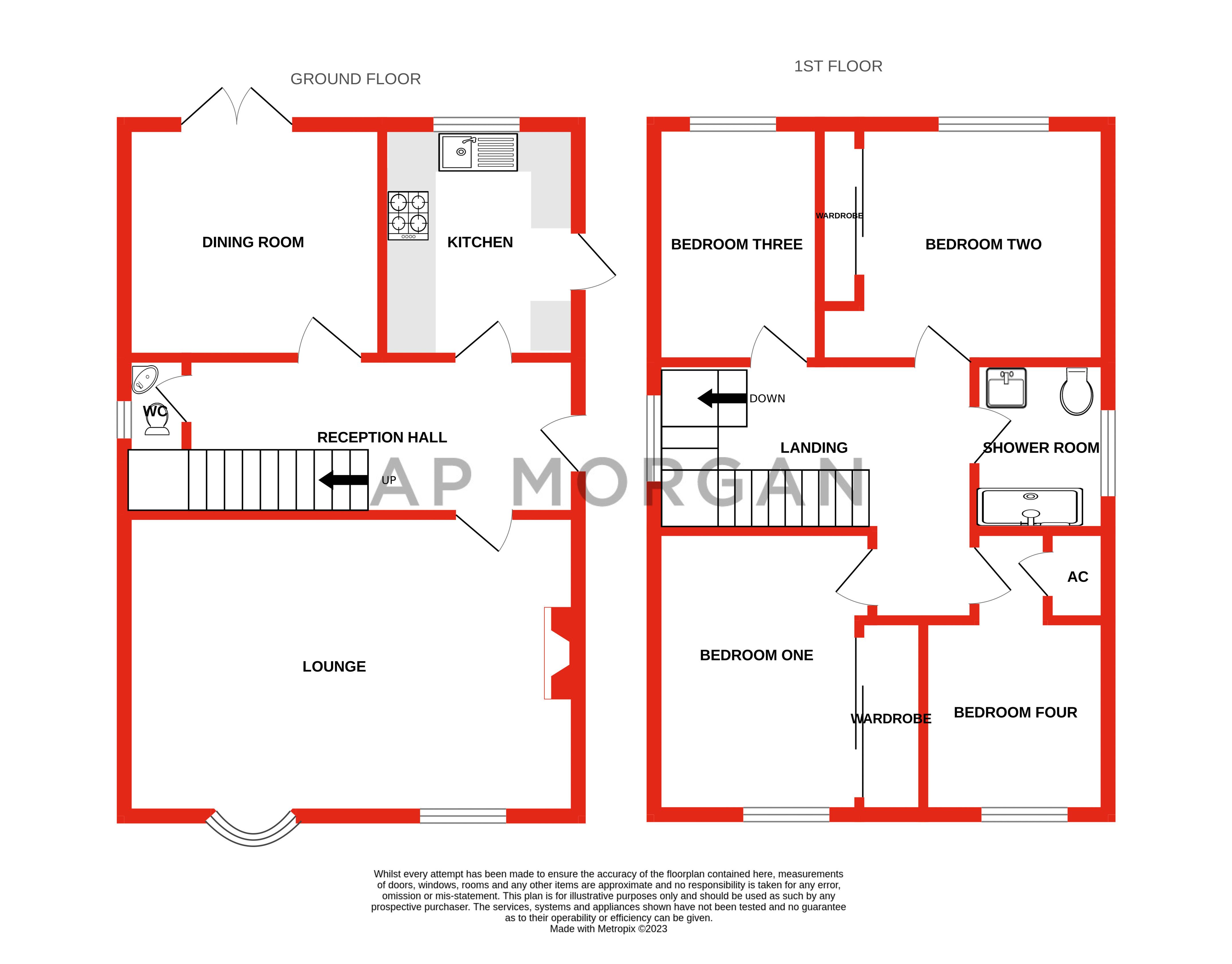 4 bed house for sale in Chandlers Close, Redditch - Property floorplan