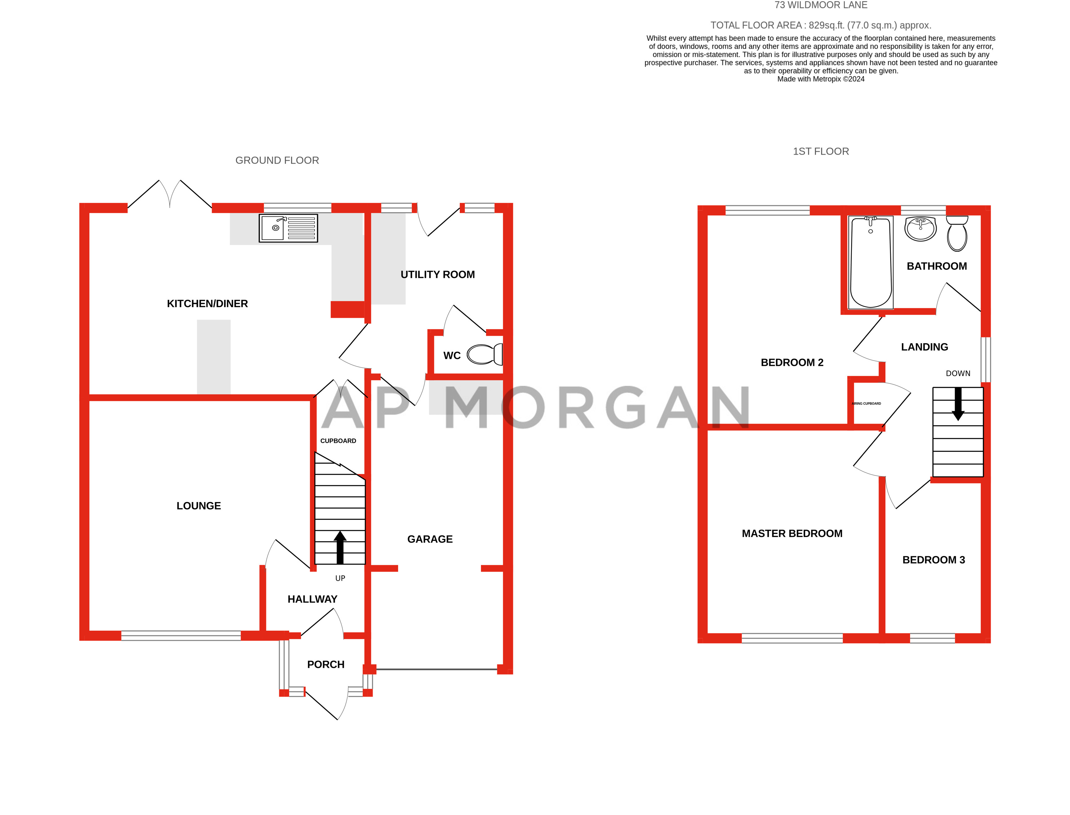 3 bed house for sale in Wildmoor Lane, Catshill - Property floorplan