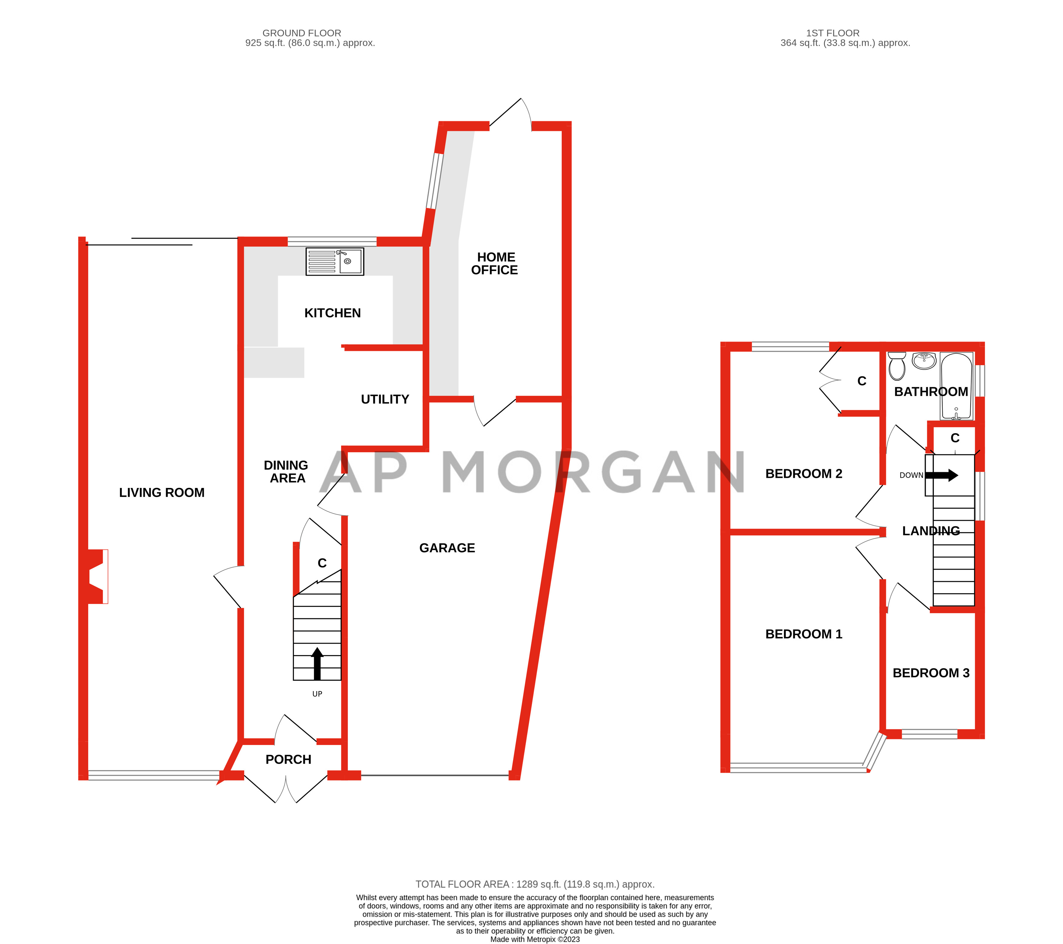 3 bed house for sale in Jubilee Avenue, Headless Cross - Property floorplan