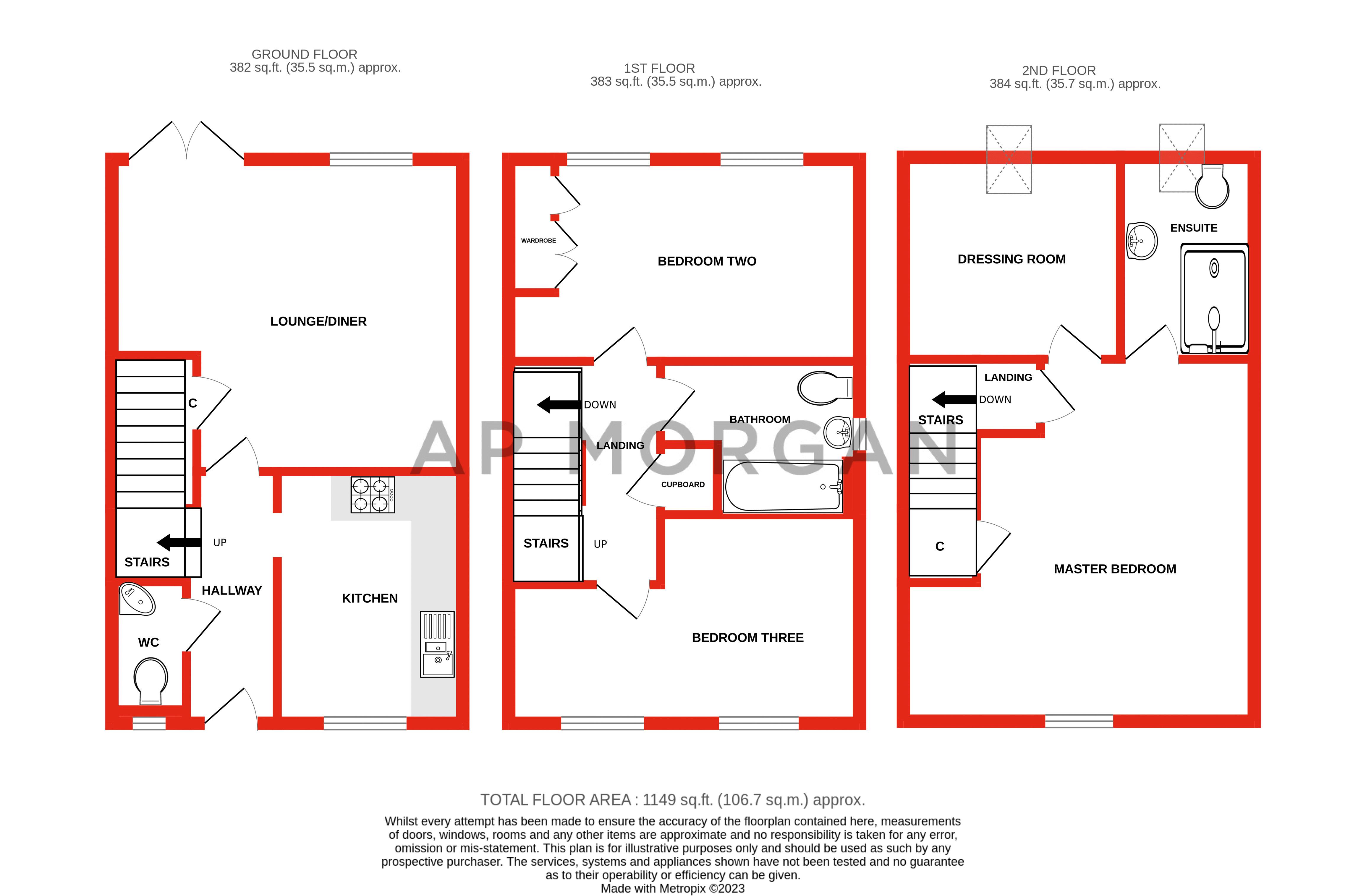 3 bed house for sale in Lily Green Lane, Redditch - Property floorplan