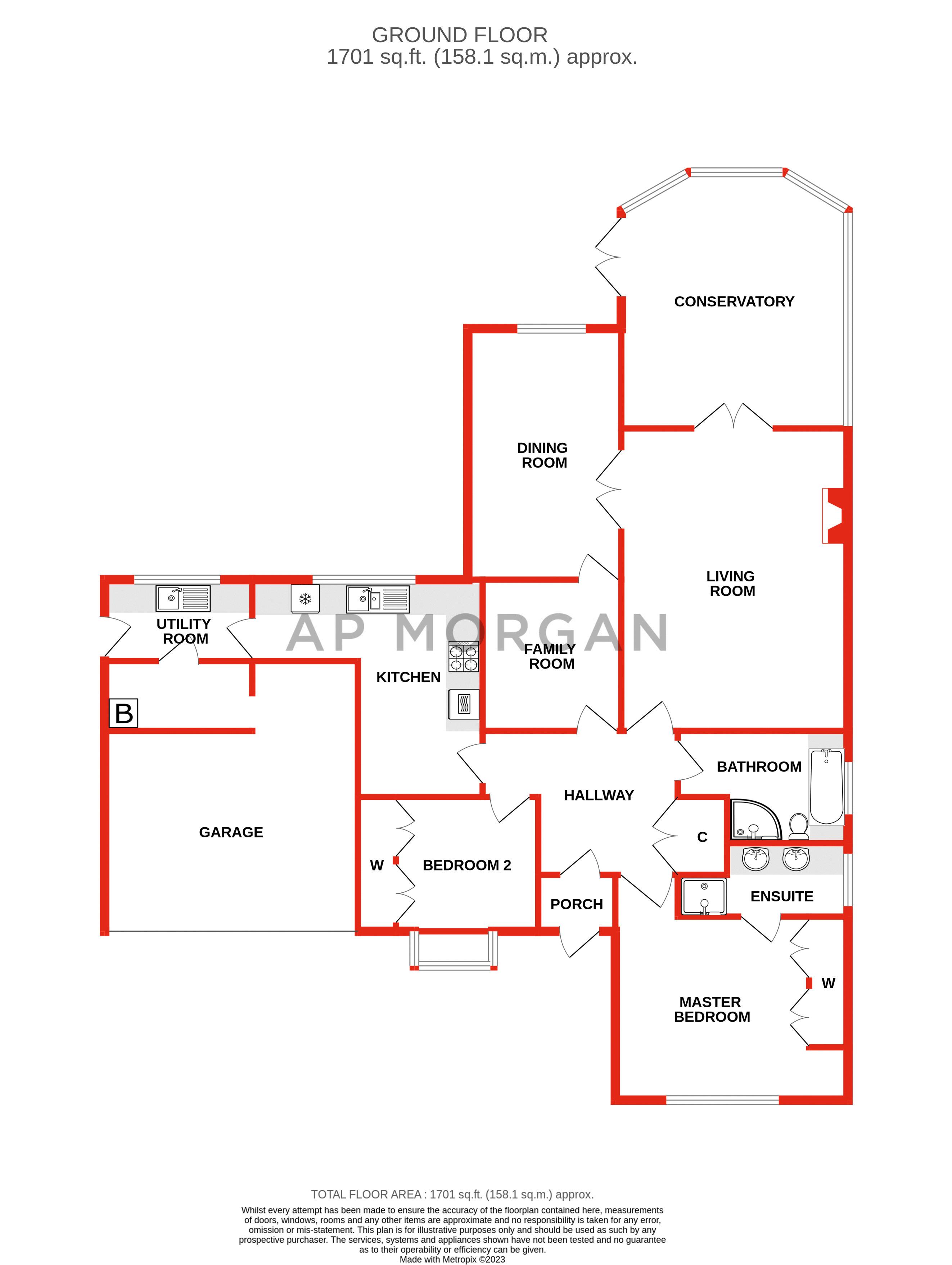 2 bed bungalow for sale in Hither Green Lane, Redditch - Property floorplan