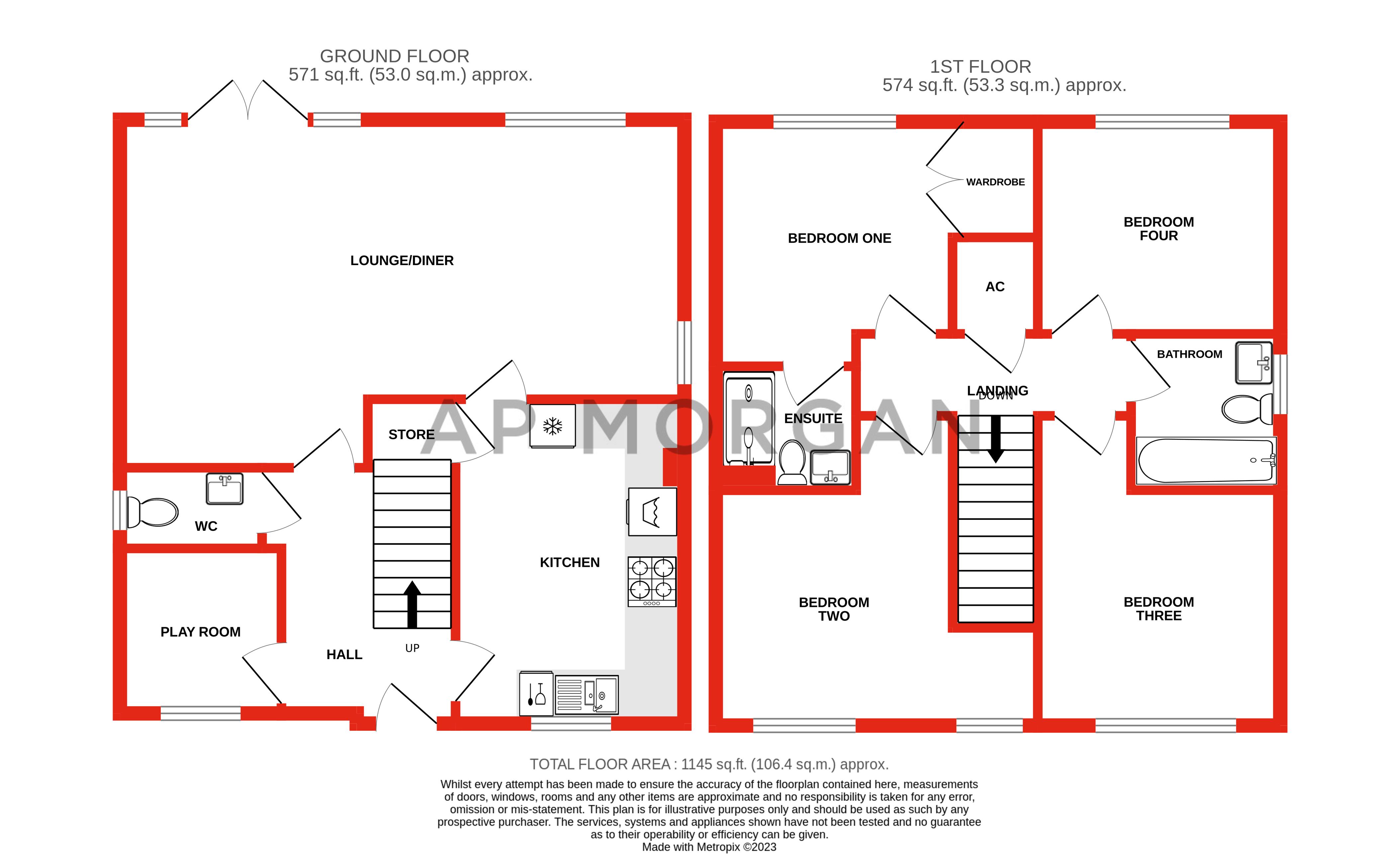 4 bed house for sale in Odell Street, Enfield - Property floorplan