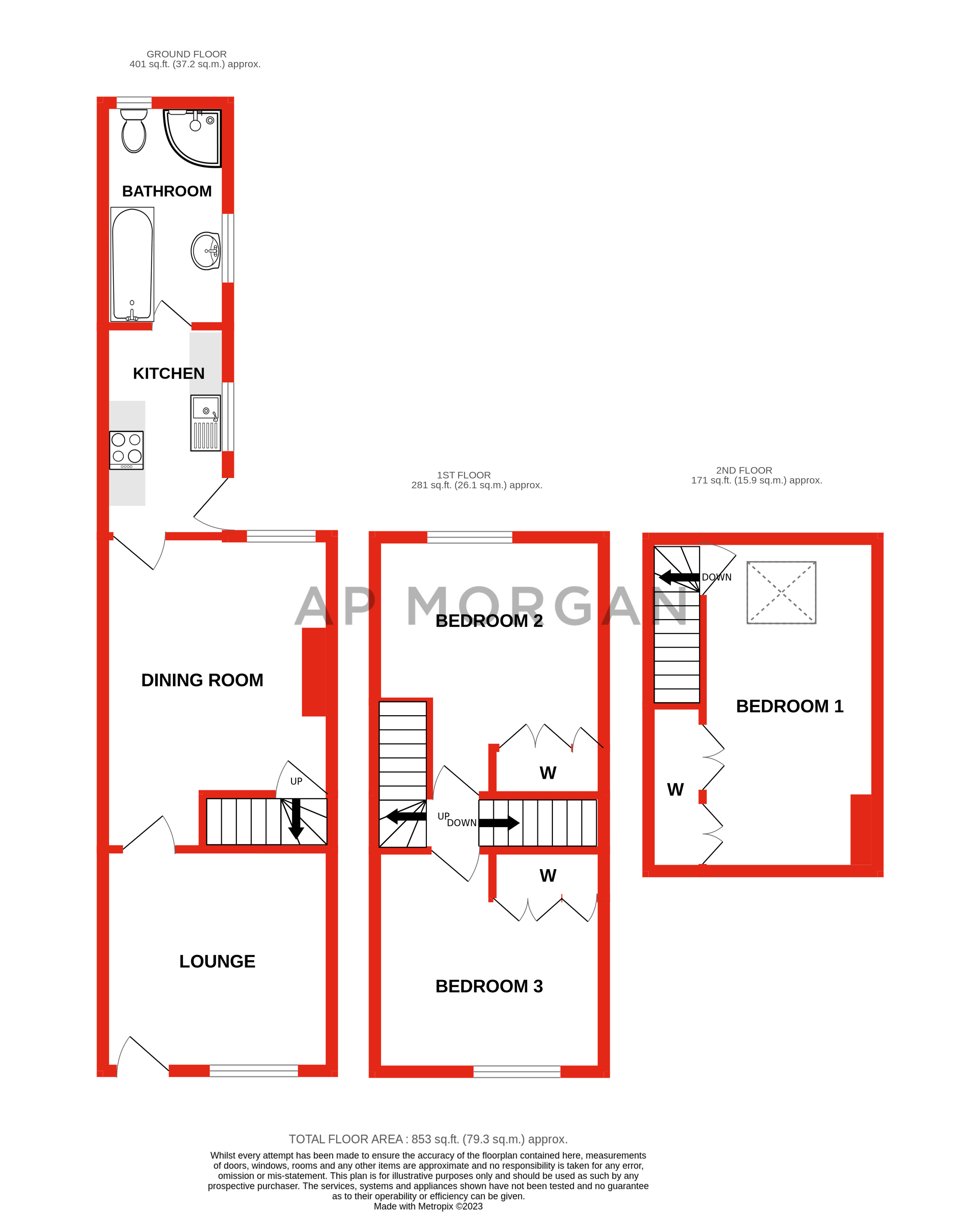 3 bed house for sale in Summer Street, Smallwood - Property floorplan
