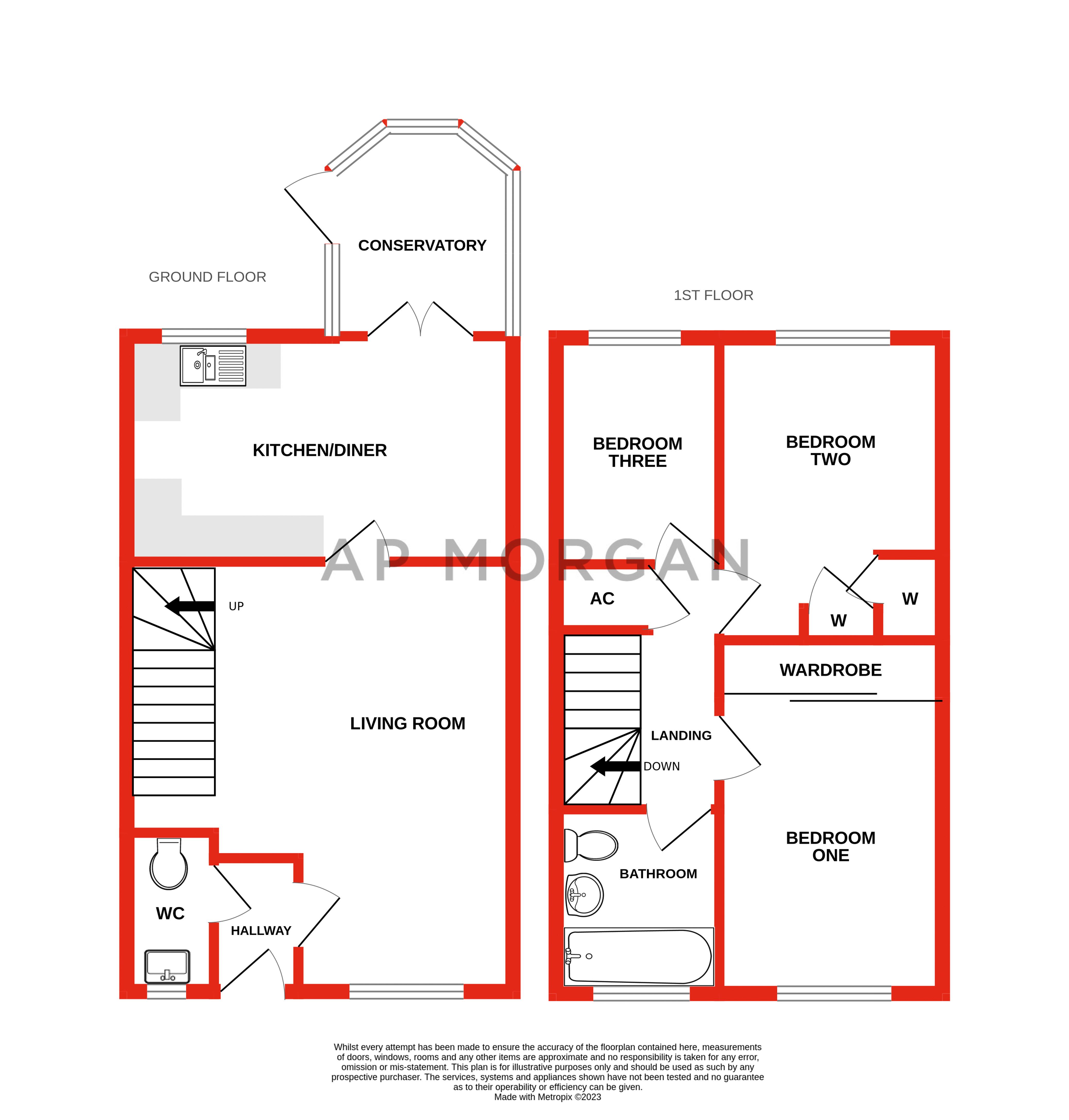 3 bed house for sale in Plymouth Close, Redditch - Property floorplan