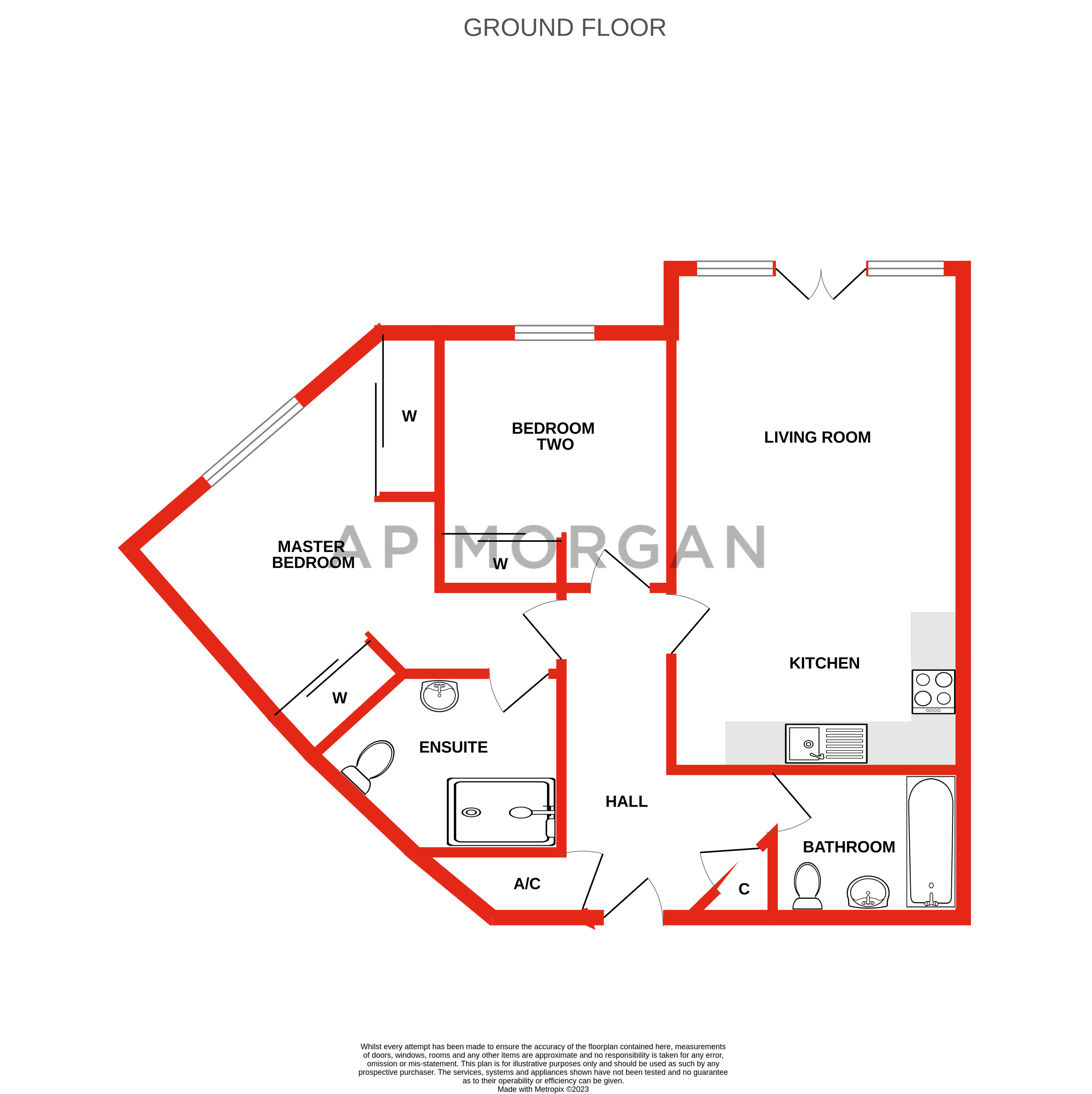 2 bed apartment for sale in Hedgerow Close, Greenlands - Property floorplan