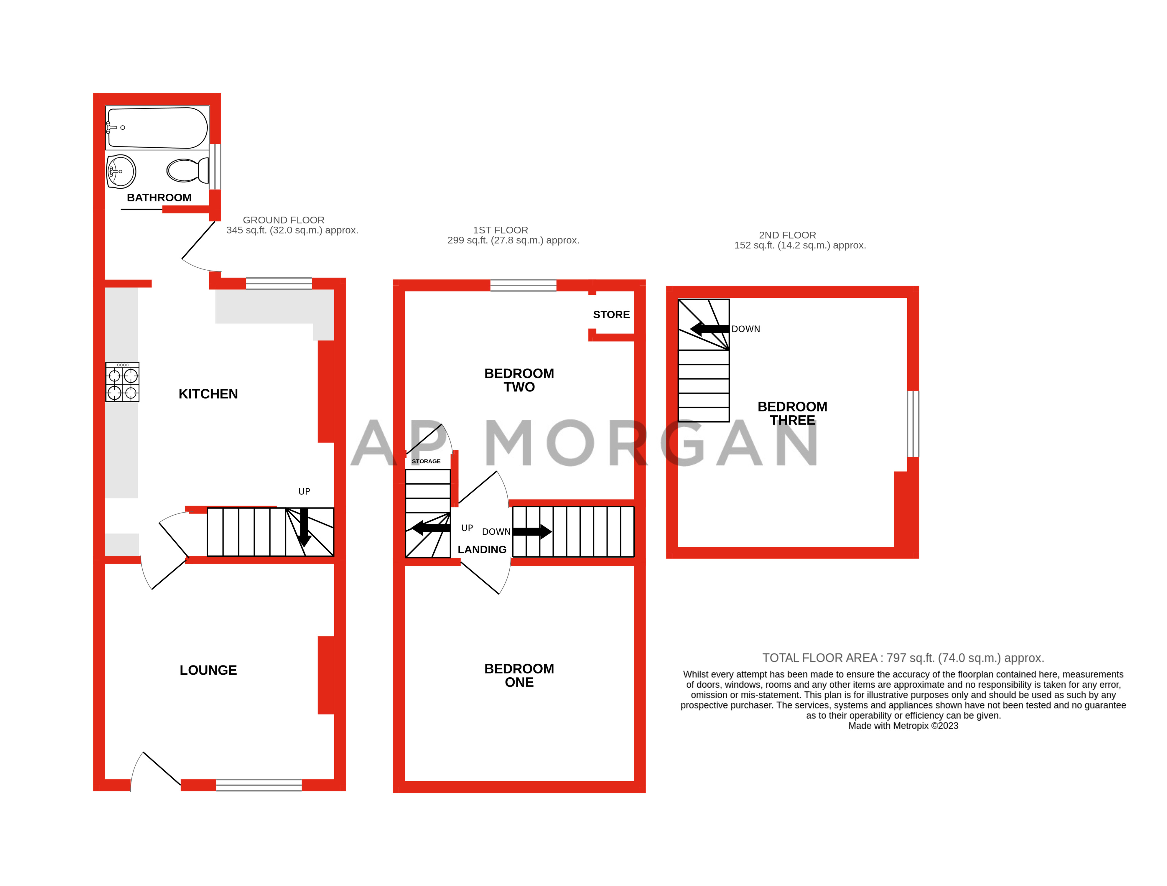 3 bed house for sale in Foregate Street, Astwood Bank - Property floorplan