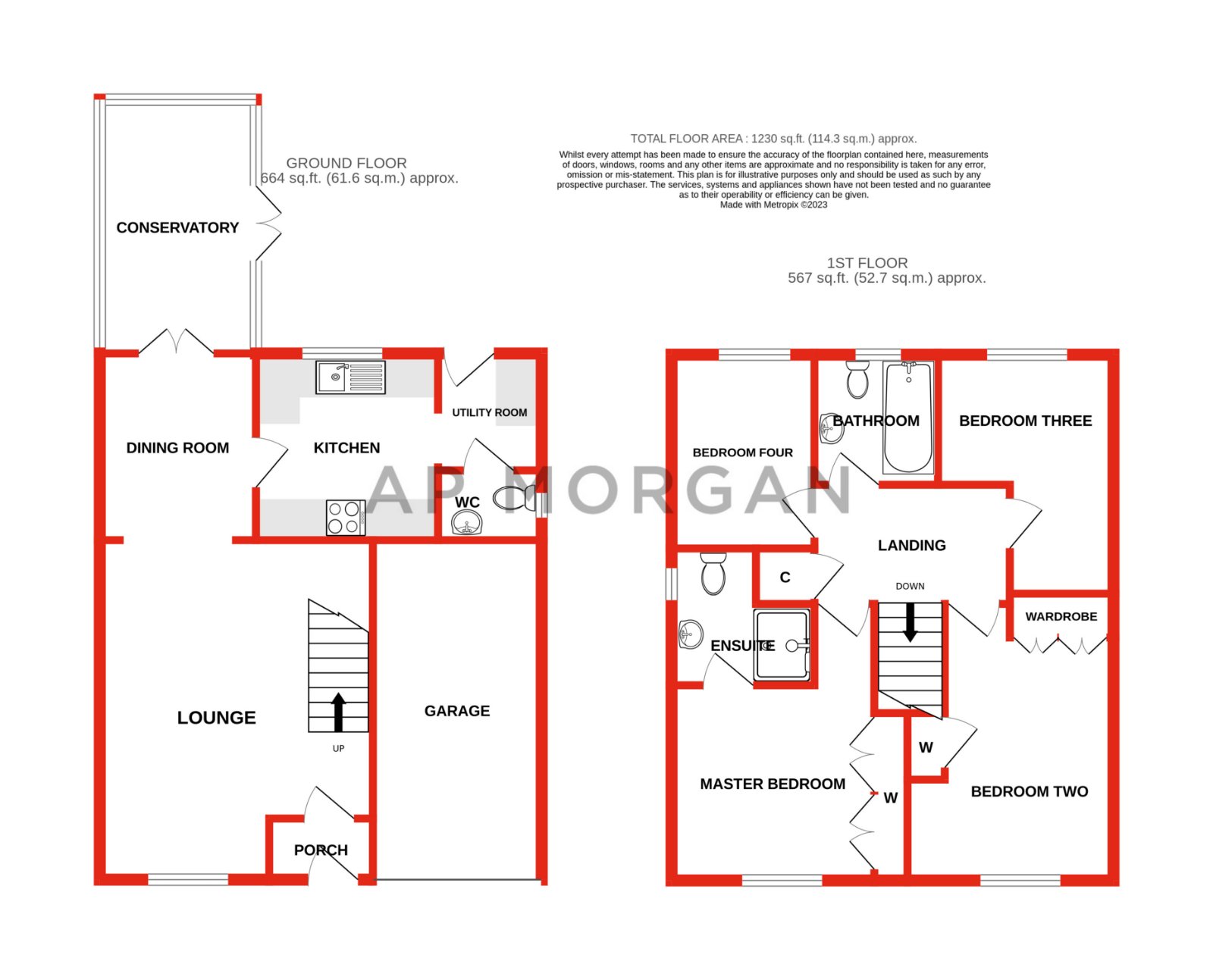 4 bed house for sale in Yeomans Close, Astwood Bank - Property floorplan