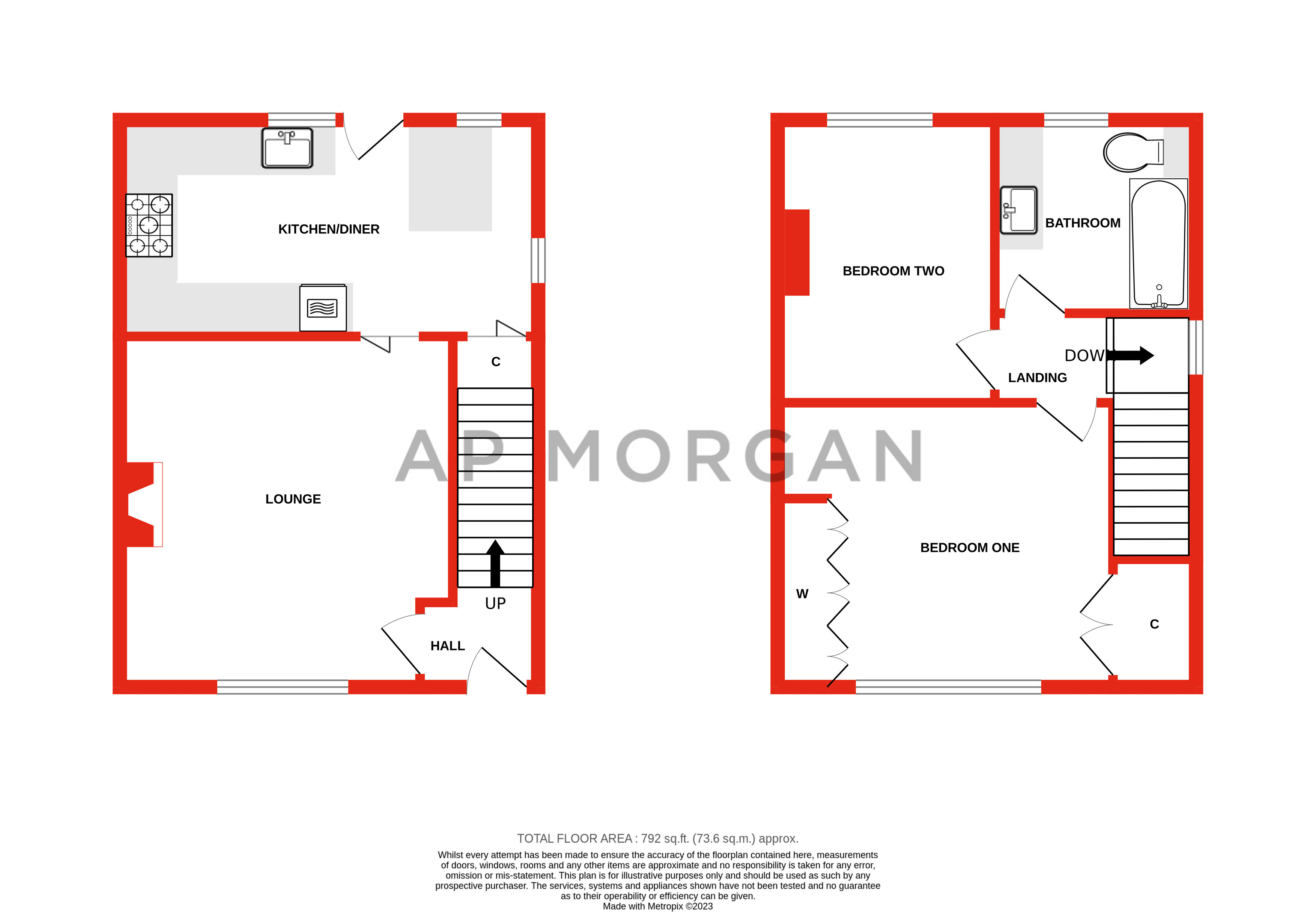 2 bed house for sale in Parsons Road, Redditch - Property floorplan