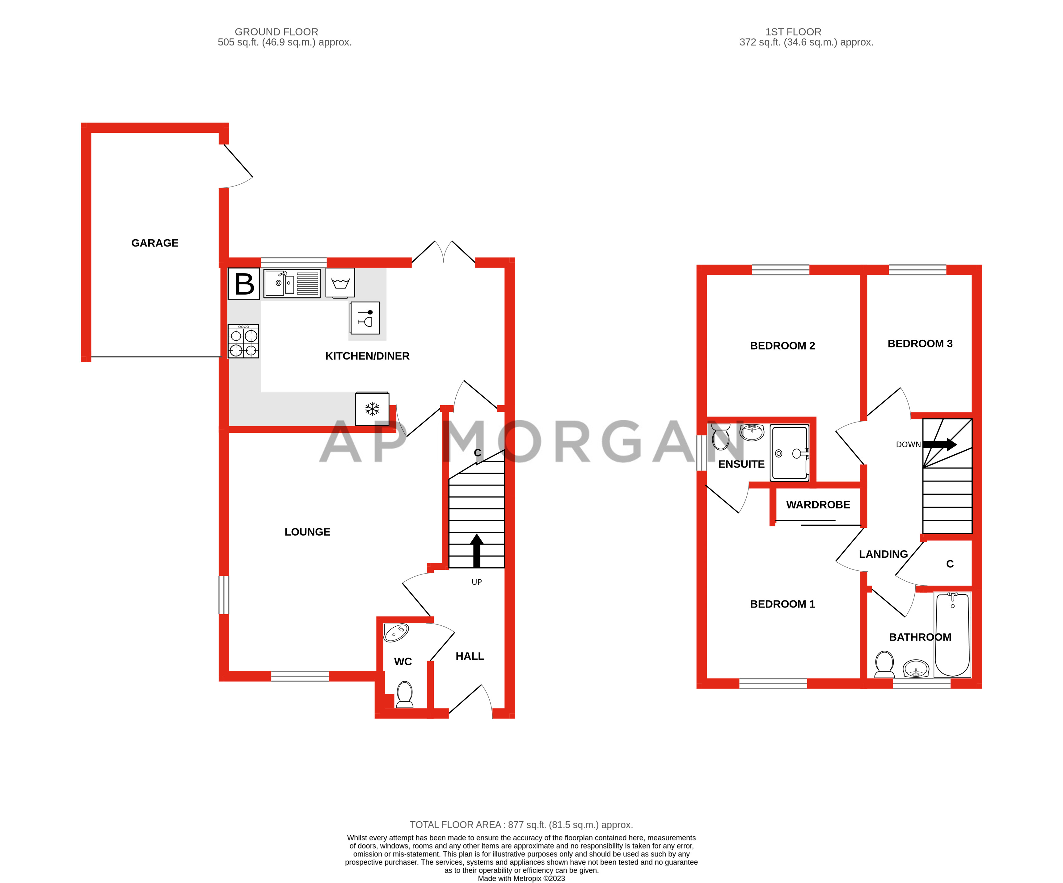 3 bed house for sale in Gretton Close, Brockhill - Property floorplan