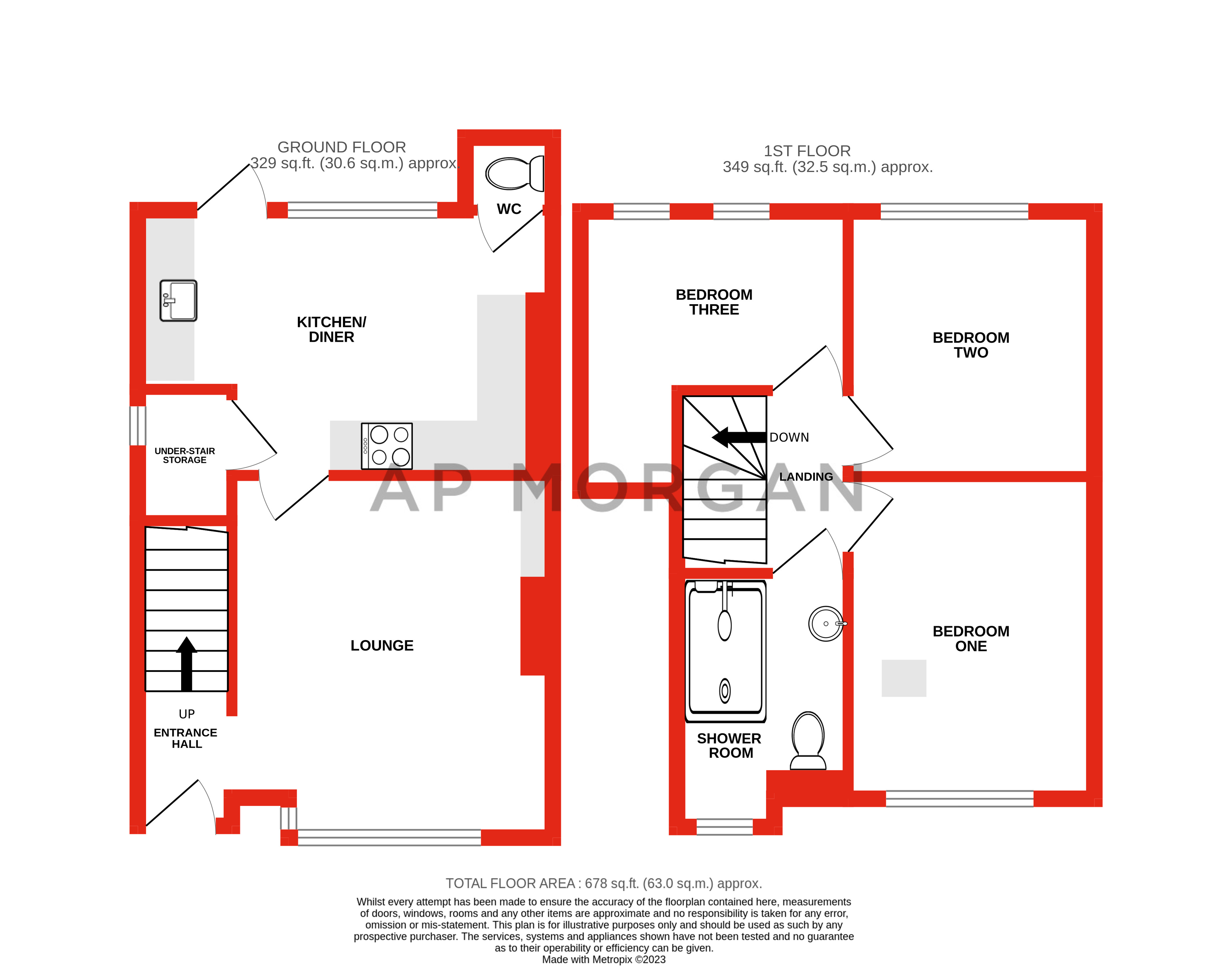 3 bed house for sale in Shalford Road, Solihull - Property floorplan