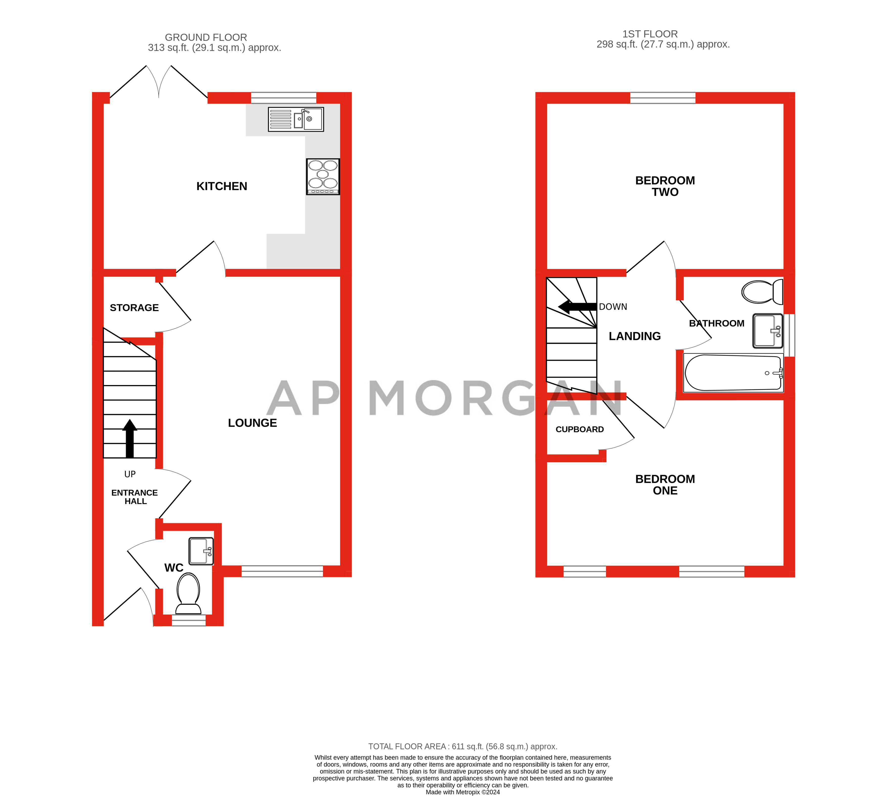 2 bed house for sale in Midhope Street, Redditch - Property floorplan