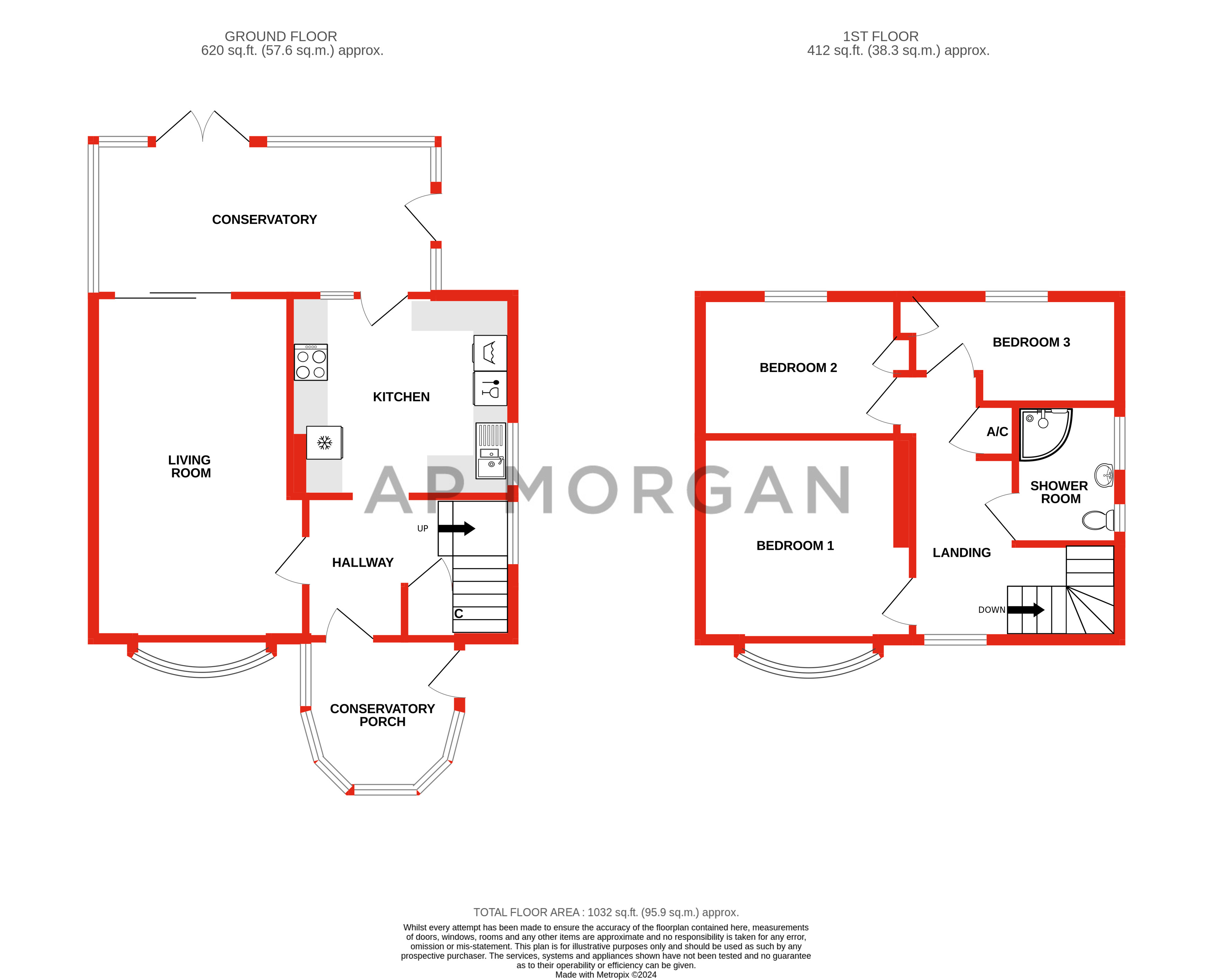 3 bed house for sale in The Park, Hewell Grange - Property floorplan