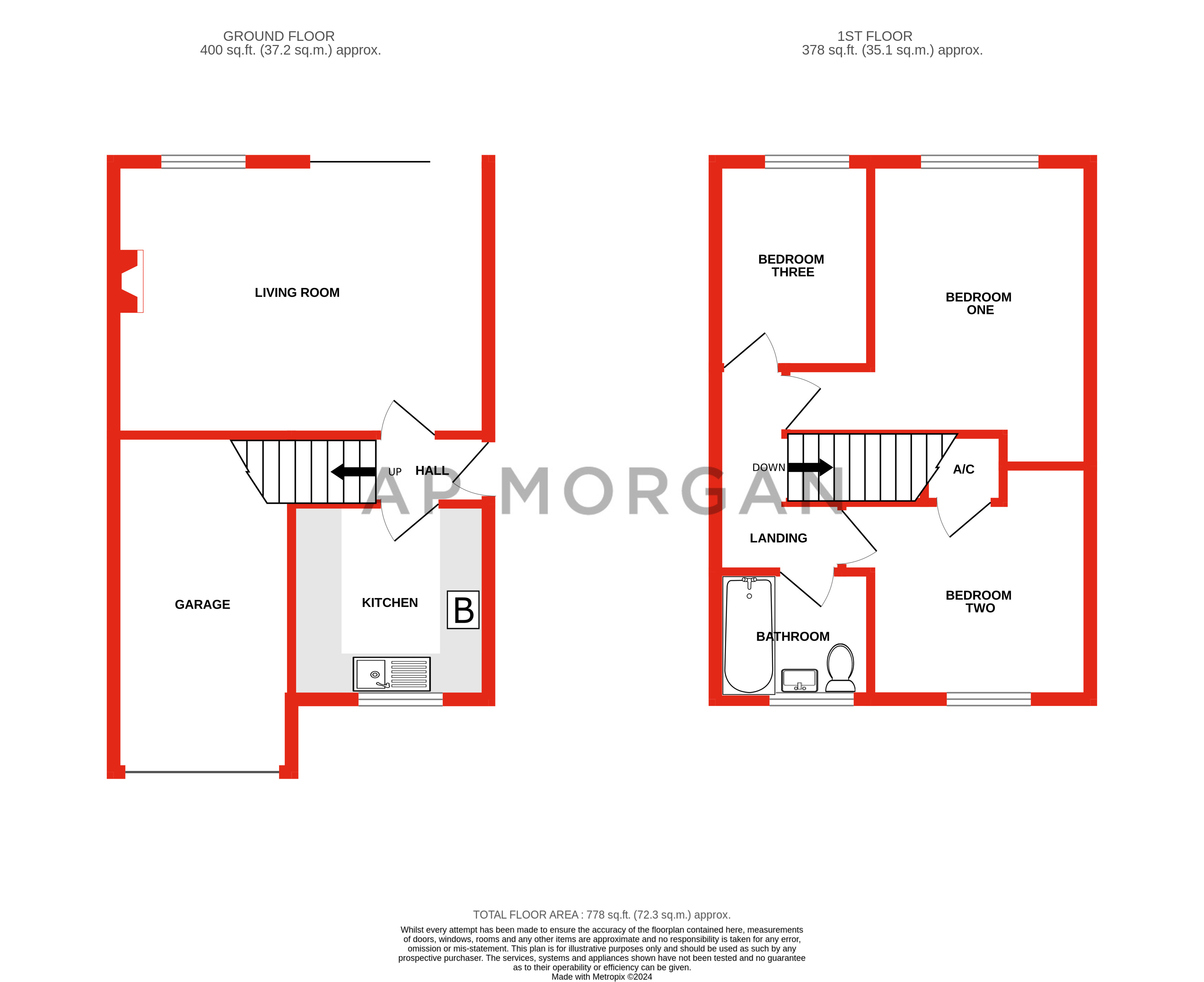 3 bed house for sale in Abbotswood Close, Redditch - Property floorplan