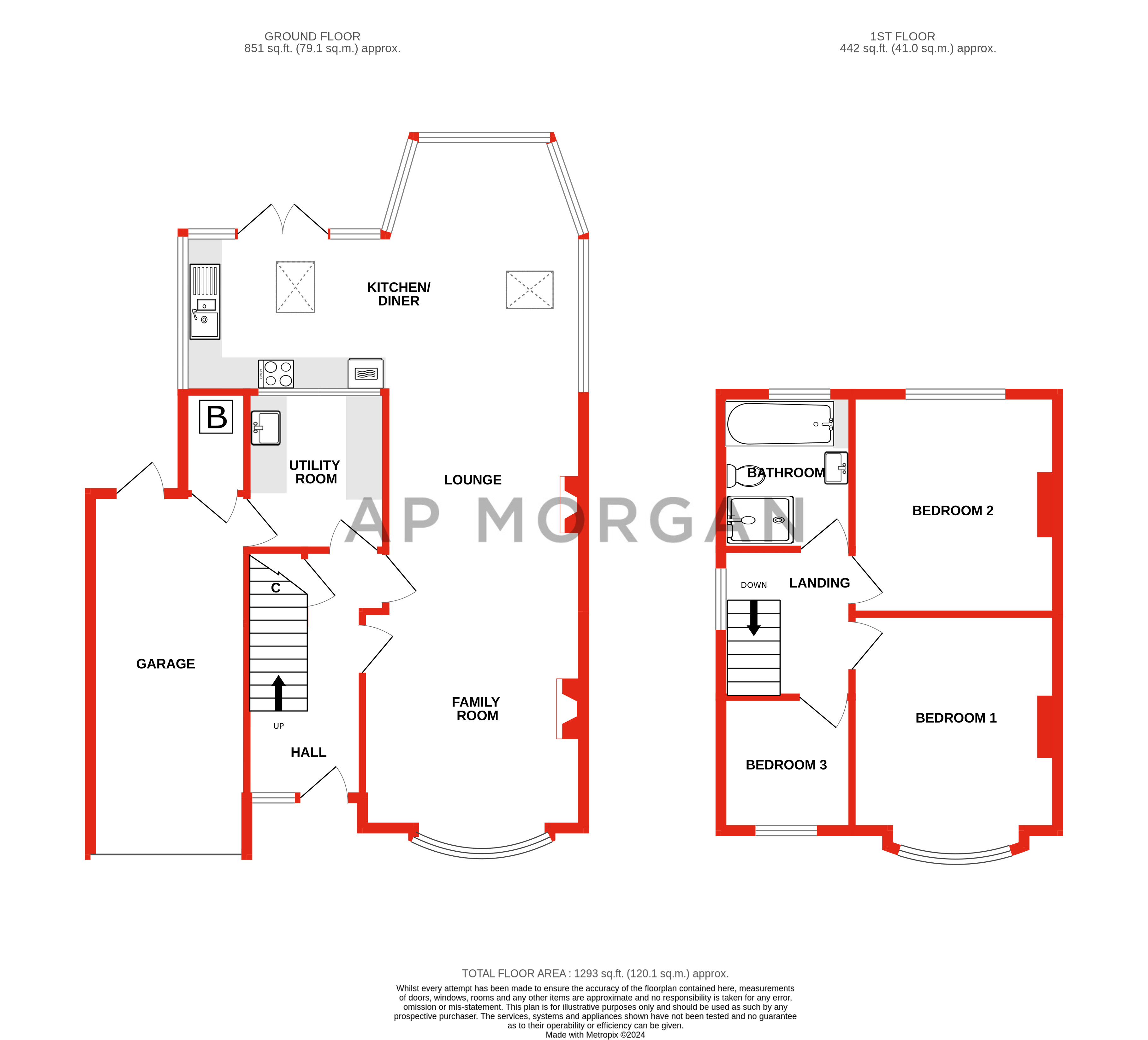 3 bed house for sale in Yvonne Road, Redditch - Property floorplan