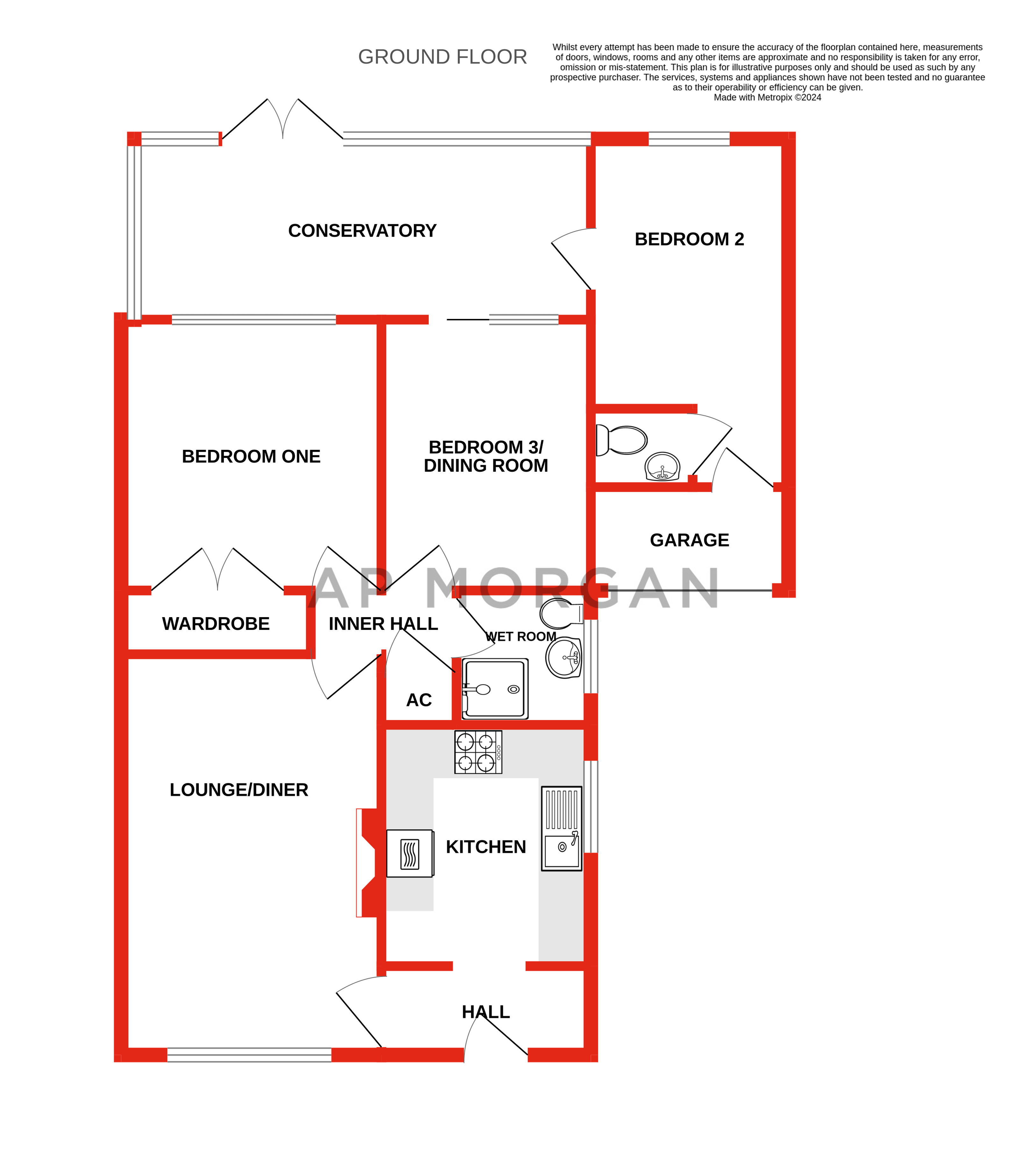 3 bed bungalow for sale in Paxford Close, Redditch - Property floorplan