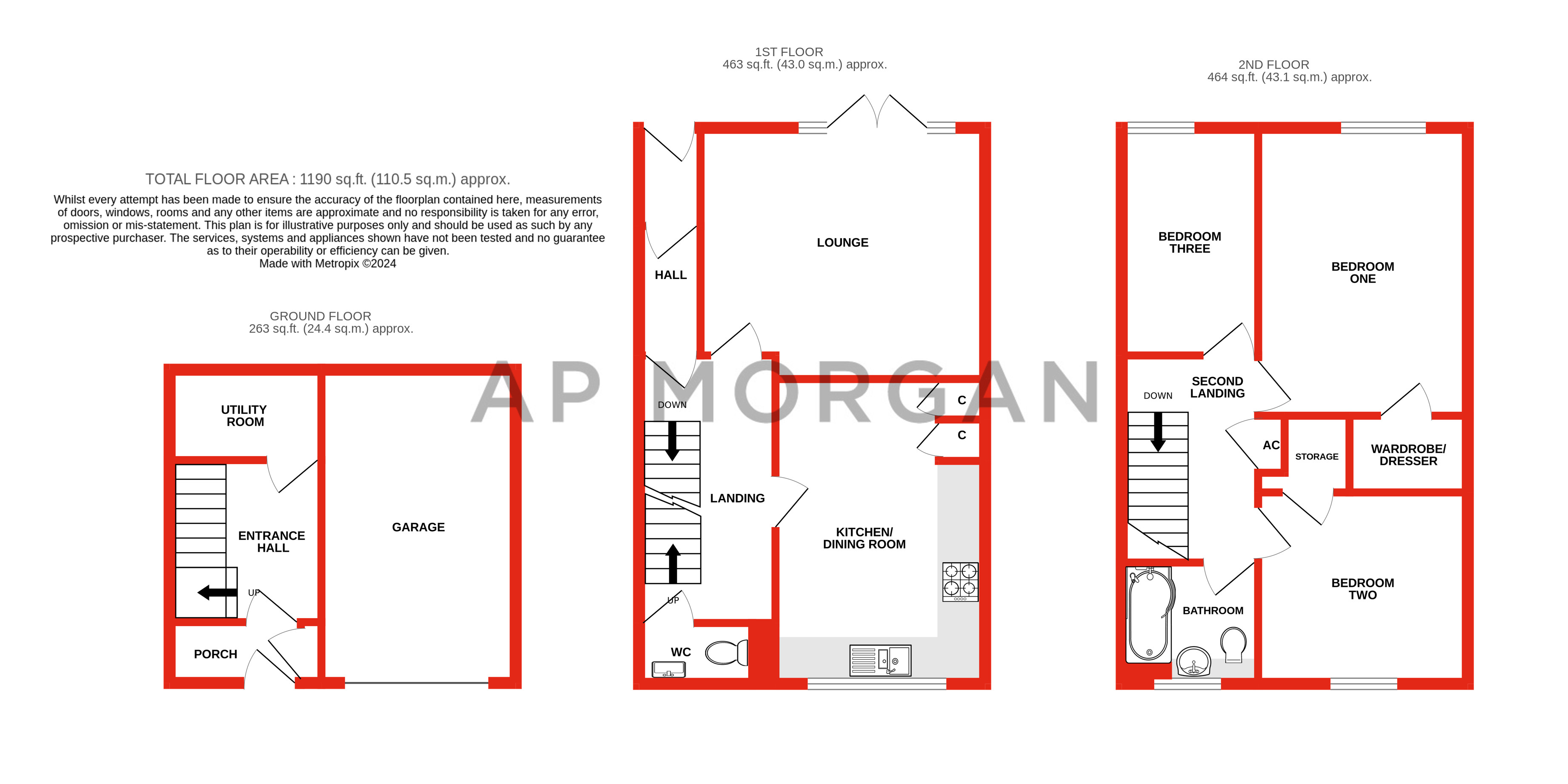 3 bed house for sale in Netherfield, Greenlands - Property floorplan